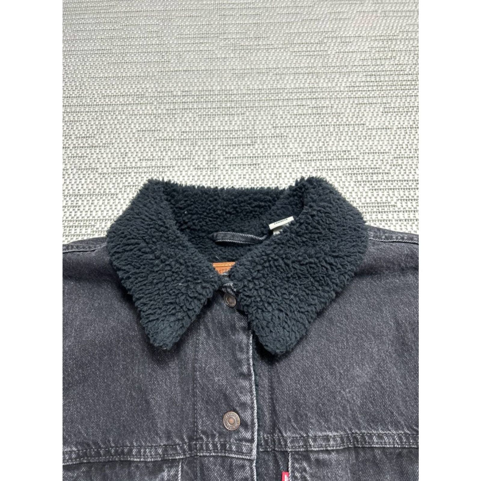 Levi's Levi's Trucker Jacket Denim Gray Medium Womens Lined Wind-Resistant Relaxed Fit 90s Classic Outdoor Jacket Size M / US 6-8 / IT 42-44 - 3 Thumbnail
