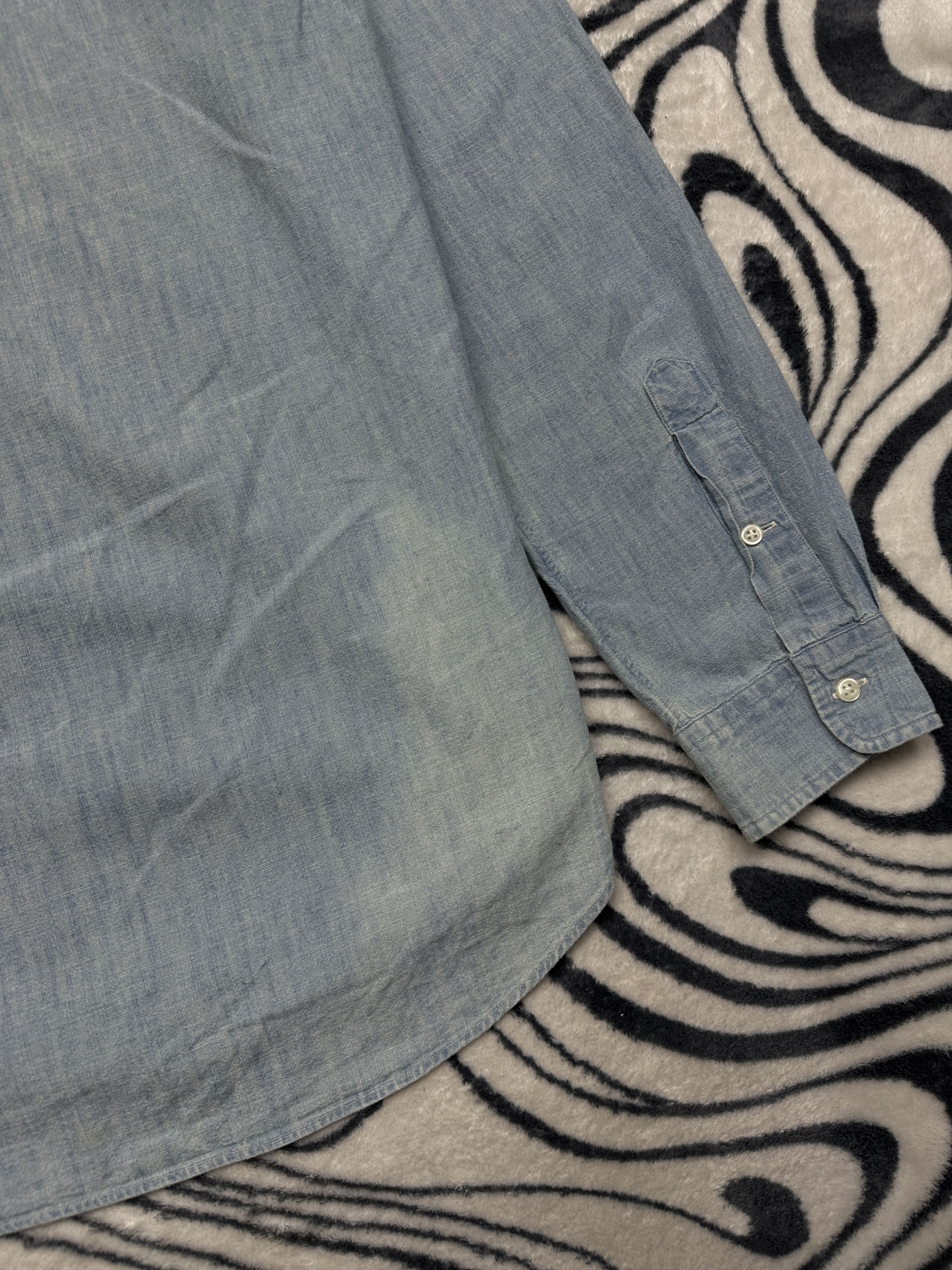Polo Ralph Lauren Polo Ralph Lauren Vintage Mens Denim Shirt Size US L / EU 52-54 / 3 - 9 Thumbnail