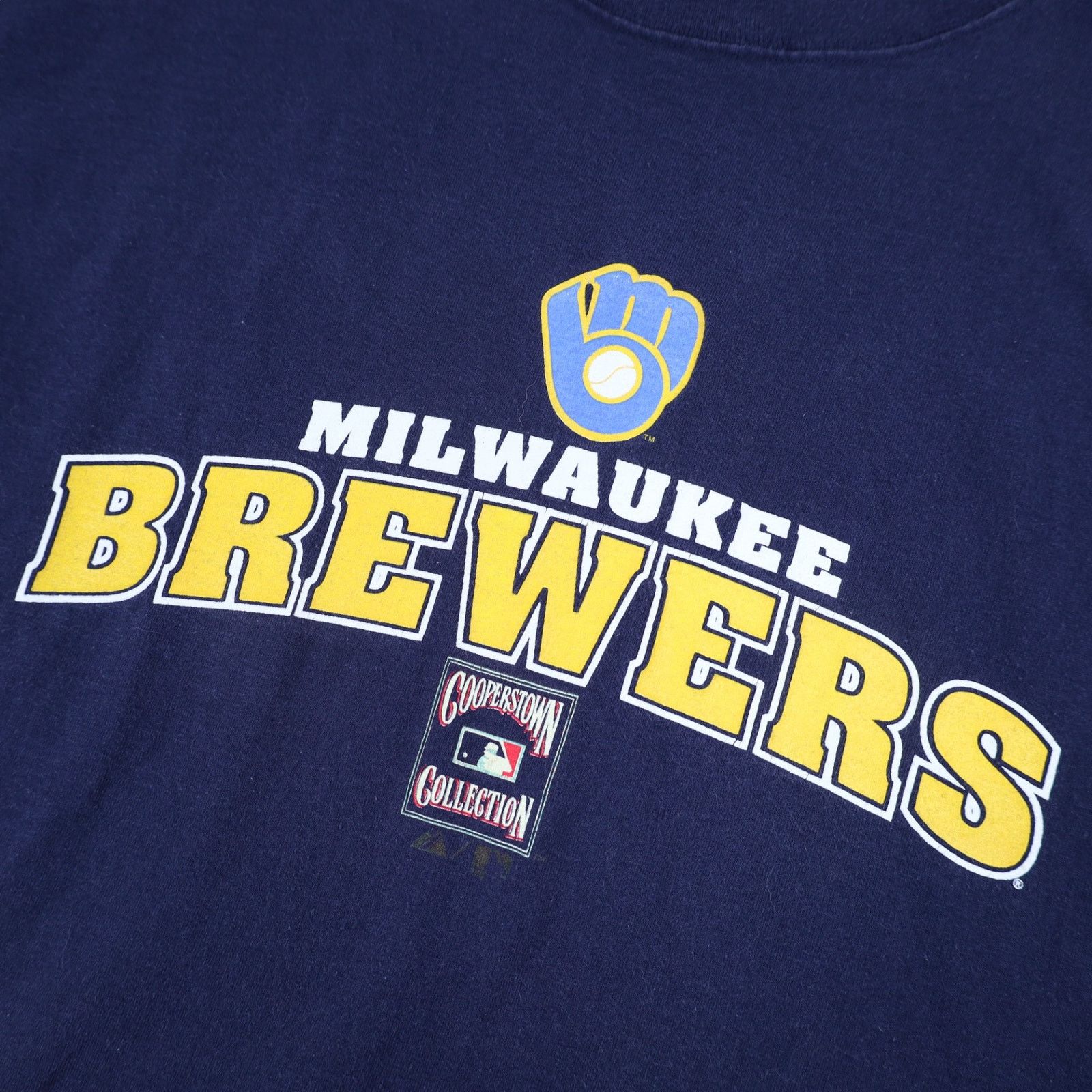 MLB × Majestic × Vintage Vintage Majestic Wilwaukee Brewers Graphic T Shirt Size US XL / EU 56 / 4 - 4 Thumbnail