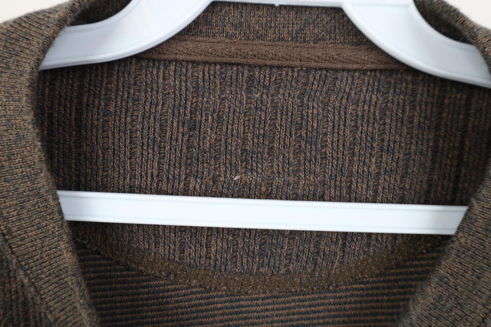 Vintage Vintage 90s Streetwear Ribbed Knit Henley T-Shirt Brown Size US XXL / EU 58 / 5 - 5 Thumbnail