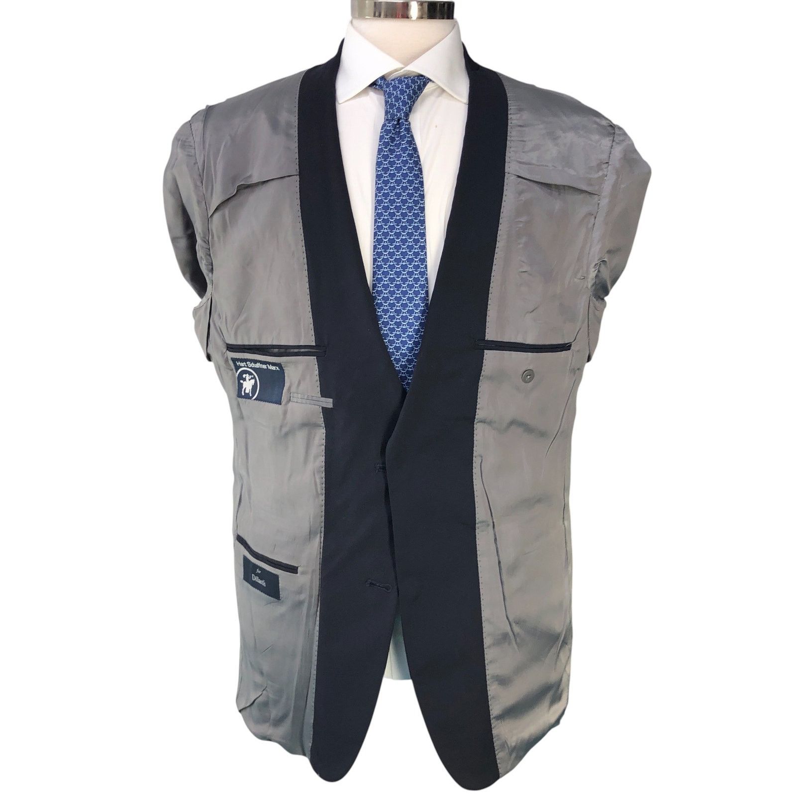Hart Schaffner Marx Hart Schaffner Marx HSM Sz 42R Sport Coat Jacket Blazer Navy Size 42R - 14 Thumbnail