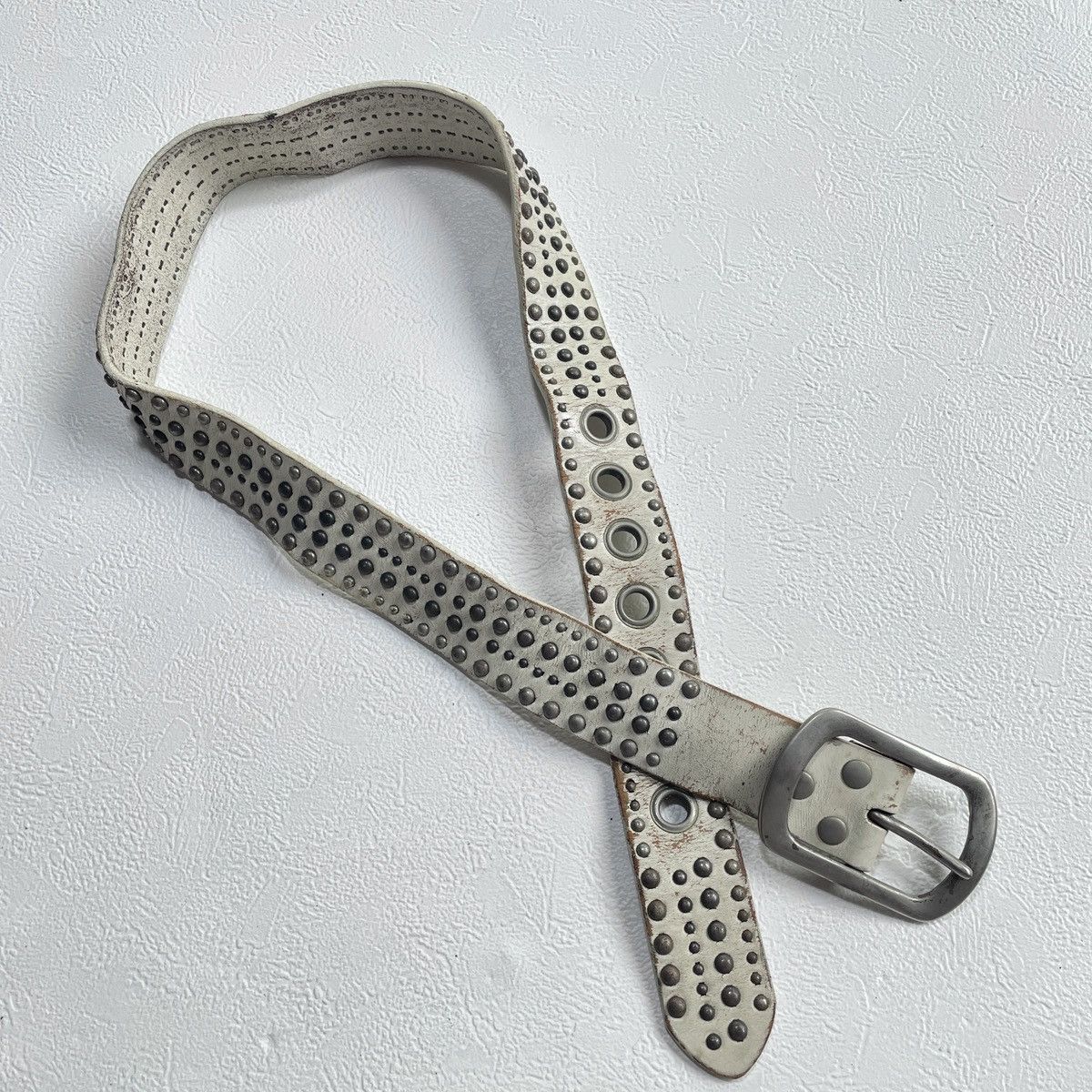 If Six Was Nine Vintage men's melrose y2k studded leather belt kapital style Size ONE SIZE - 3 Thumbnail