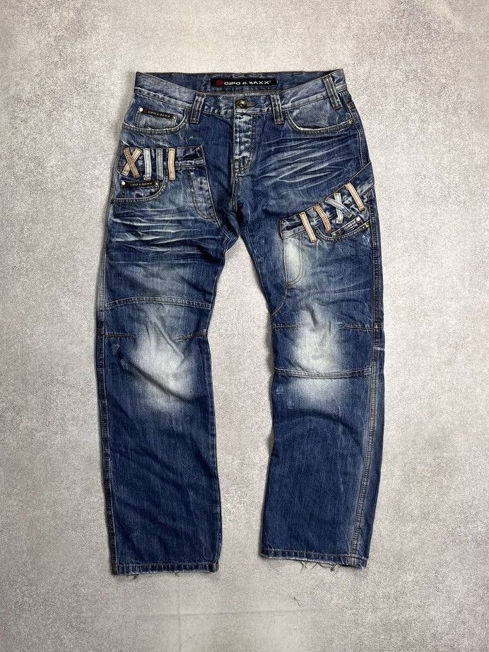 Japanese Brand Vintage Avantgarde Belt Baggy Denim Y2K 33x32 Size US 32 / EU 48 - 2 Thumbnail