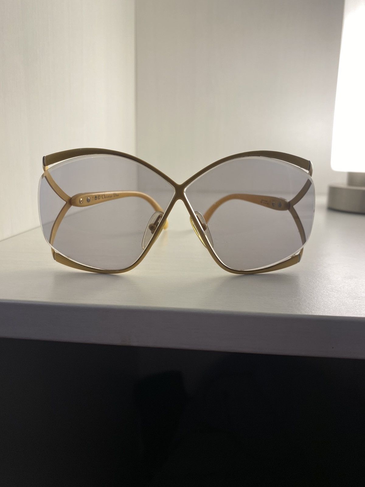 image of Christian Dior Monsieur Christian Dior Sunglasses Vintage 1980‘ in Gold, Men's