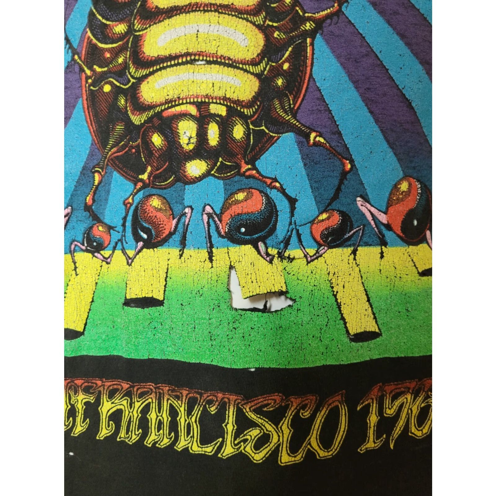 Vintage VTG Jimi Hendrix San Francisco Beat Up Cut Up Sleeveless T Shirt XL Winterland Mens Rock Music Graphic Tee Black Size US XL / EU 56 / 4 - 4 Thumbnail