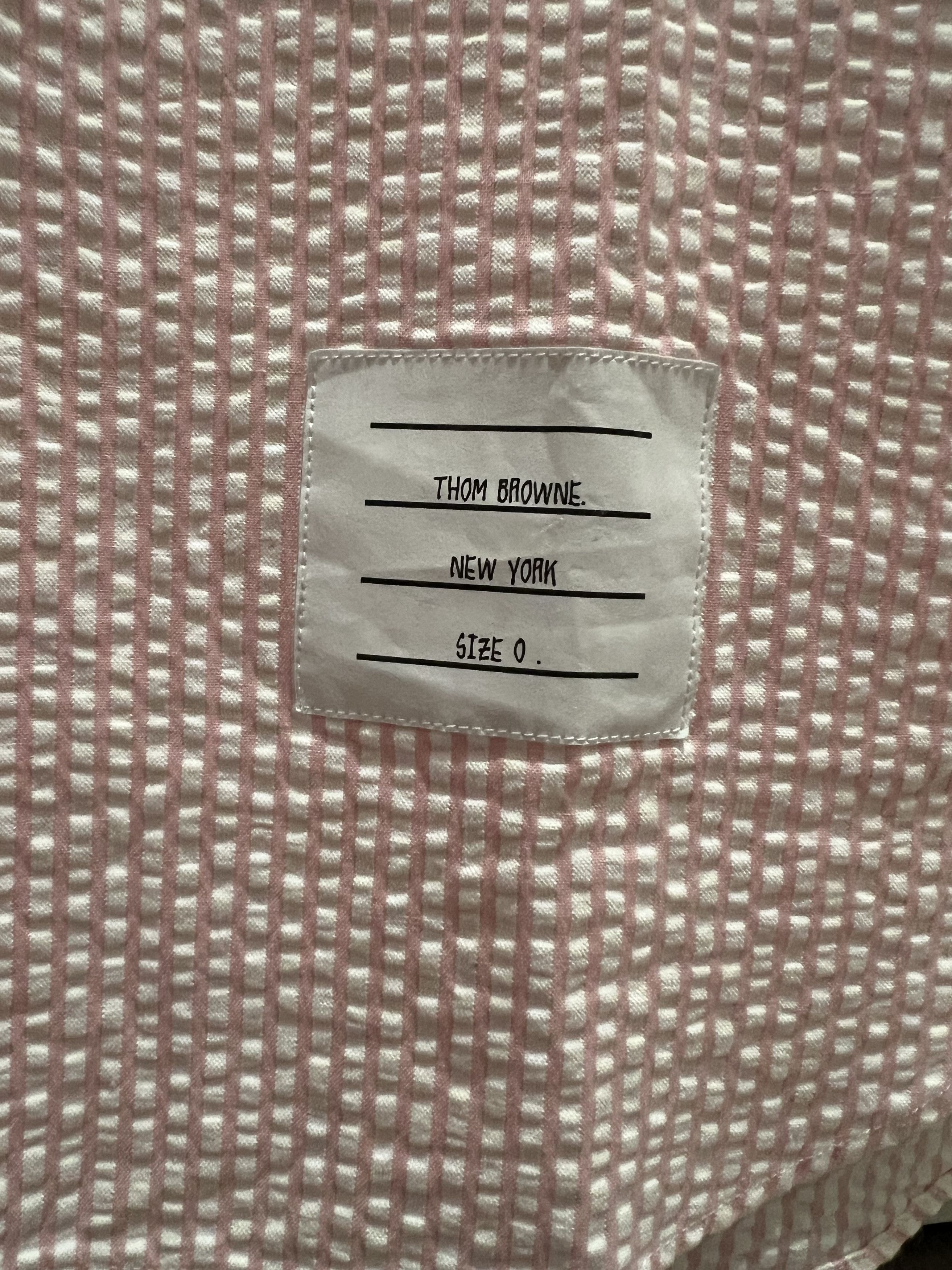Thom Browne Striped Short-Sleeved Seersucker Shirt Size US XS / EU 42 / 0 - 4 Thumbnail