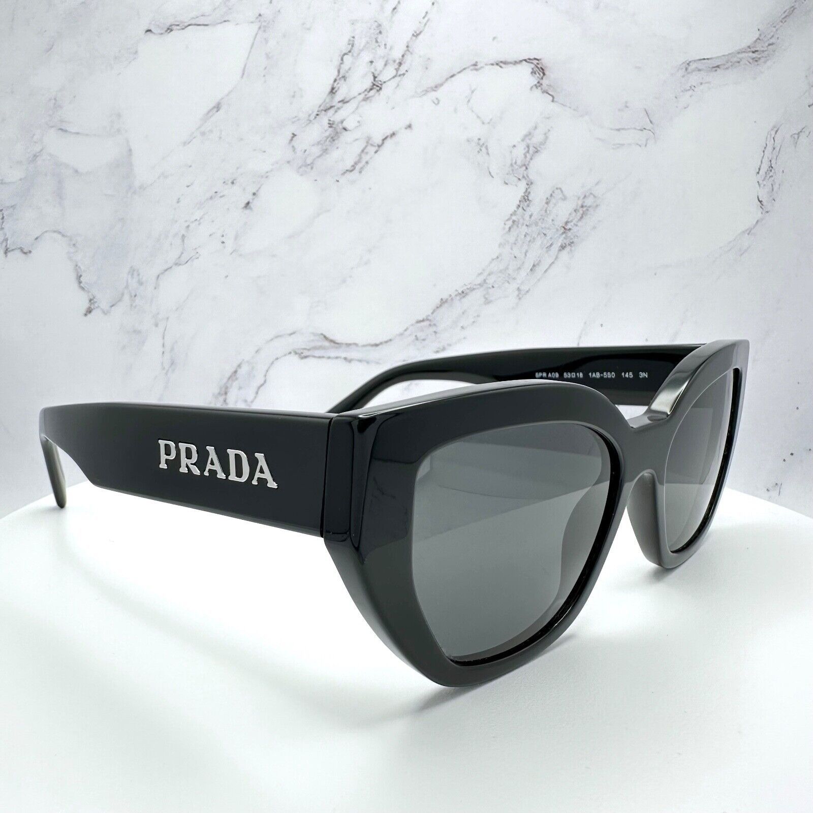 Prada New Prada Sunglasses Black Butterfly Cat Eye Spelled Logo Size ONE SIZE - 18 Thumbnail