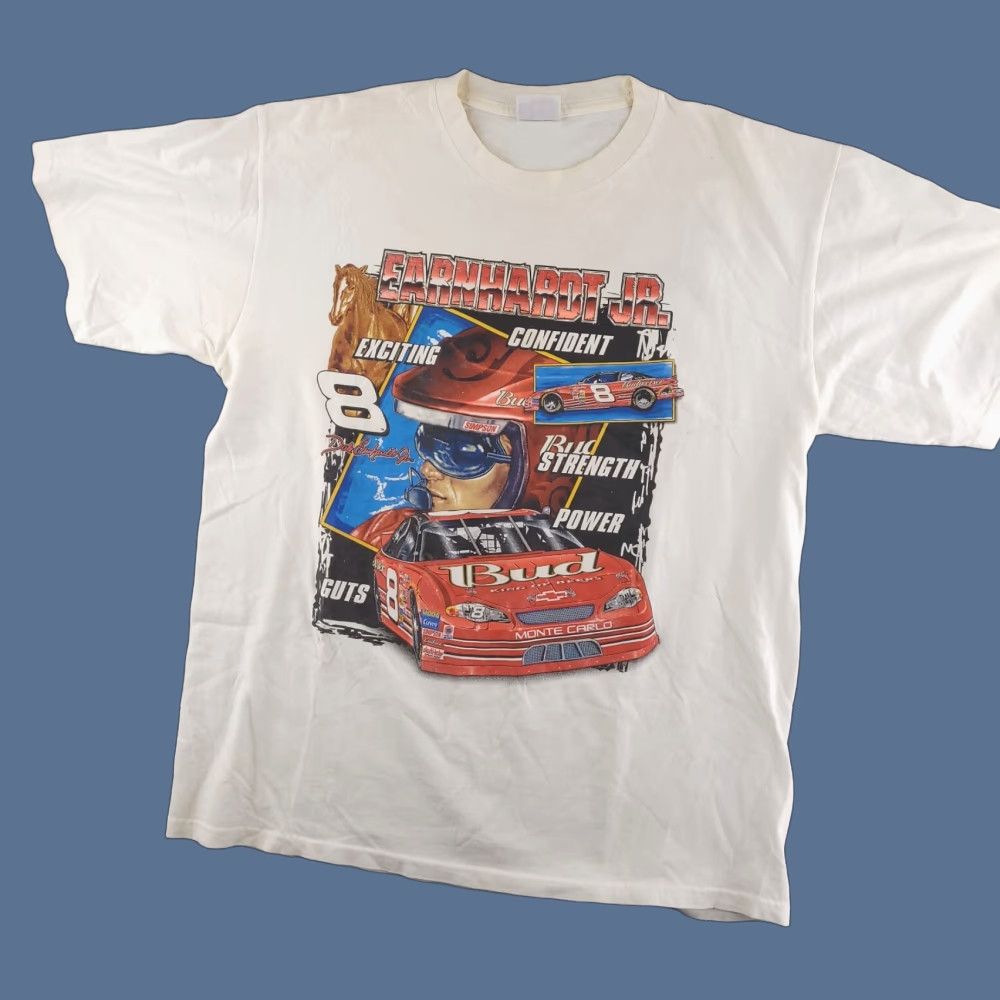 Chase Authentics Chase Authentics Shirt Mens Large White Graphic Earnhardt Jr Dale Crew Double Size US L / EU 52-54 / 3 - 1 Thumbnail