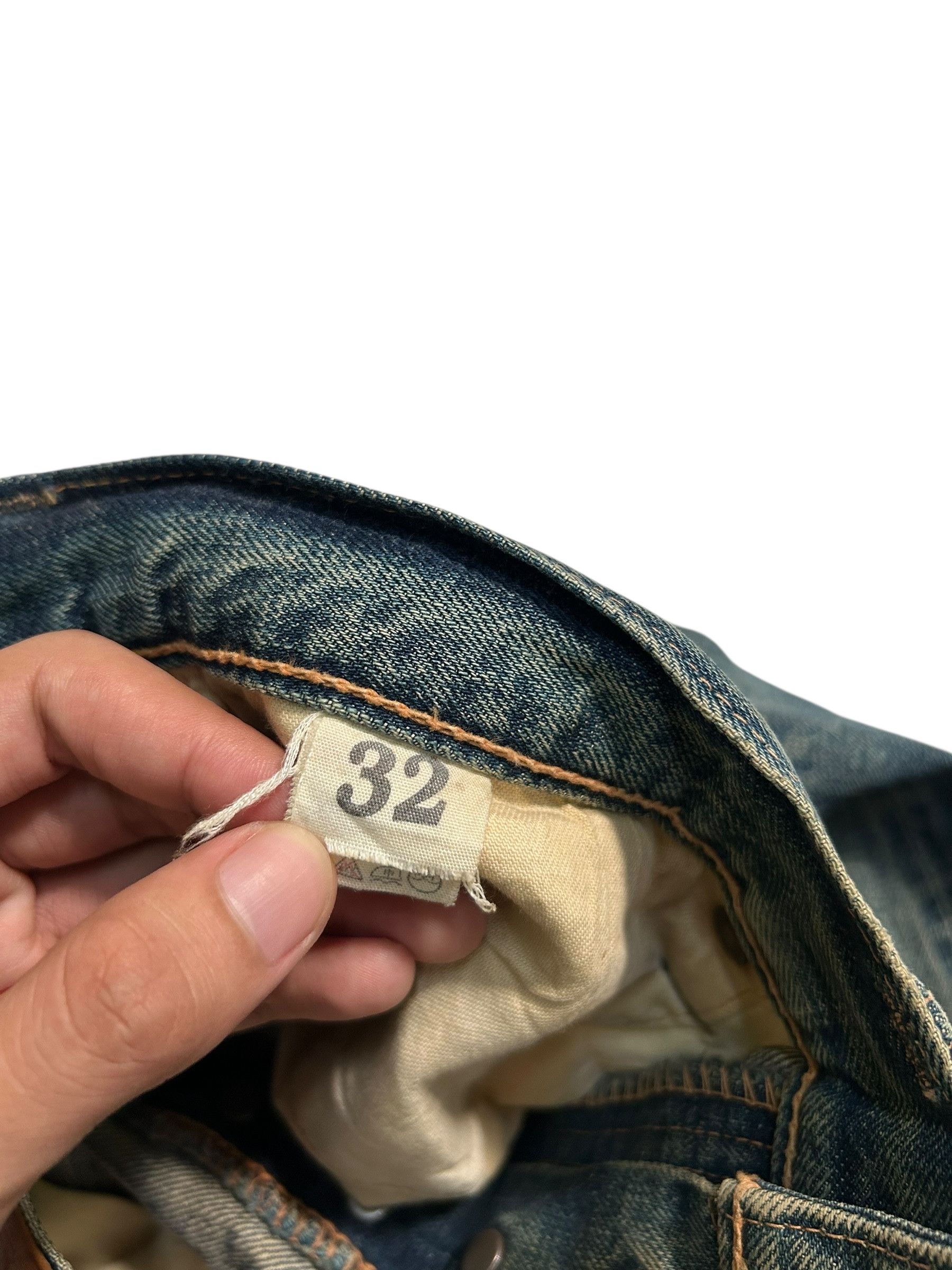 Kapital × Vintage × Warehouse VINTAGE WAREHOUSE 800 SELVEDGE BUTTON FLY DISTRESSED DENIM Size US 32 / EU 48 - 7 Thumbnail