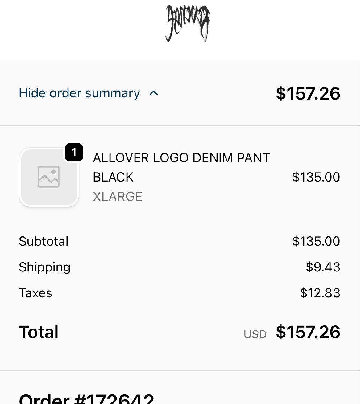 Revenge REVENGE ALLOVER LOGO DENIM PANT BLACK Size US 36 / EU 52 - 6 Thumbnail