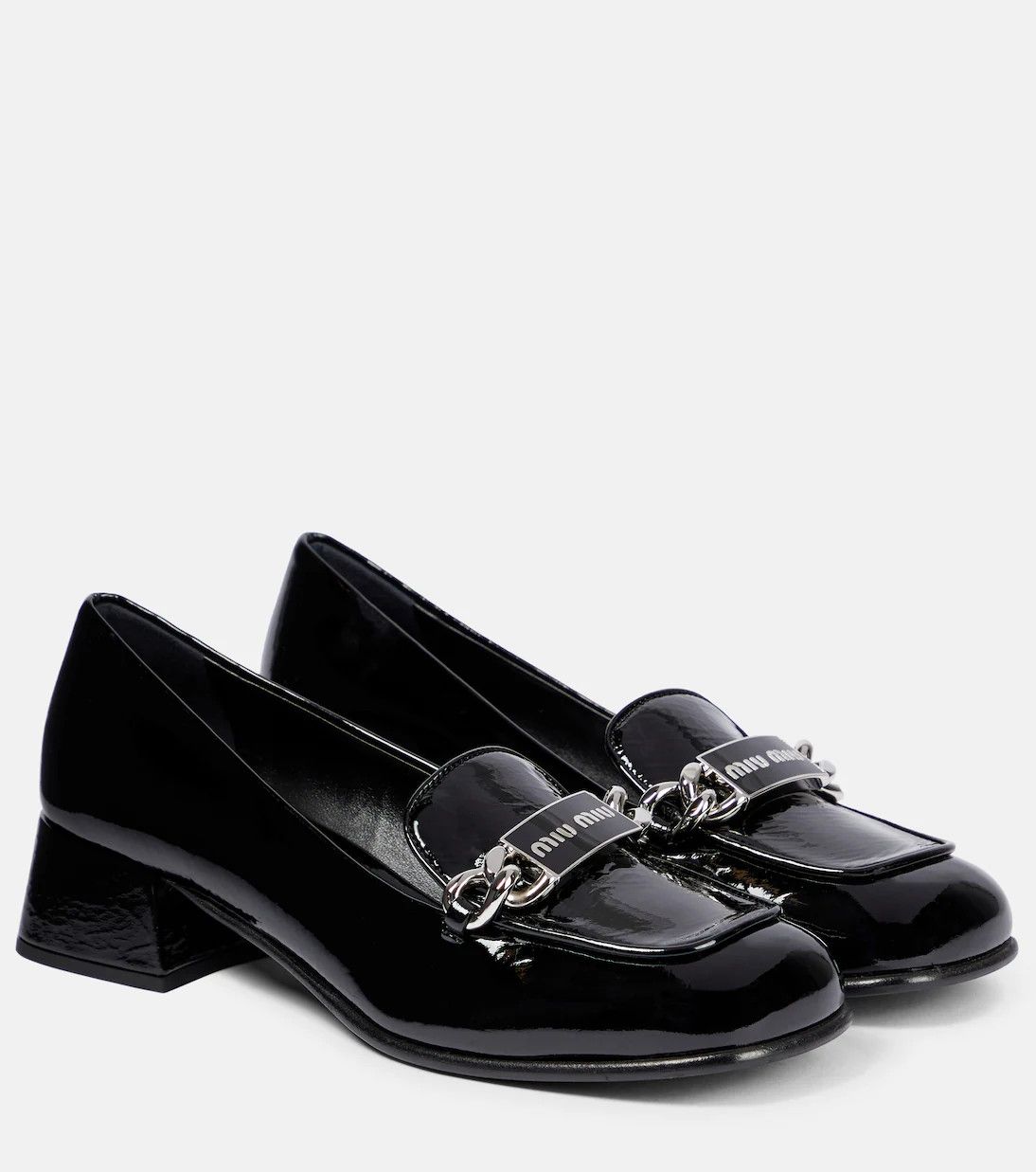 Miu Miu o1la1rc1a0724 Loafer in Black Size US 7 / IT 37 - 1 Thumbnail