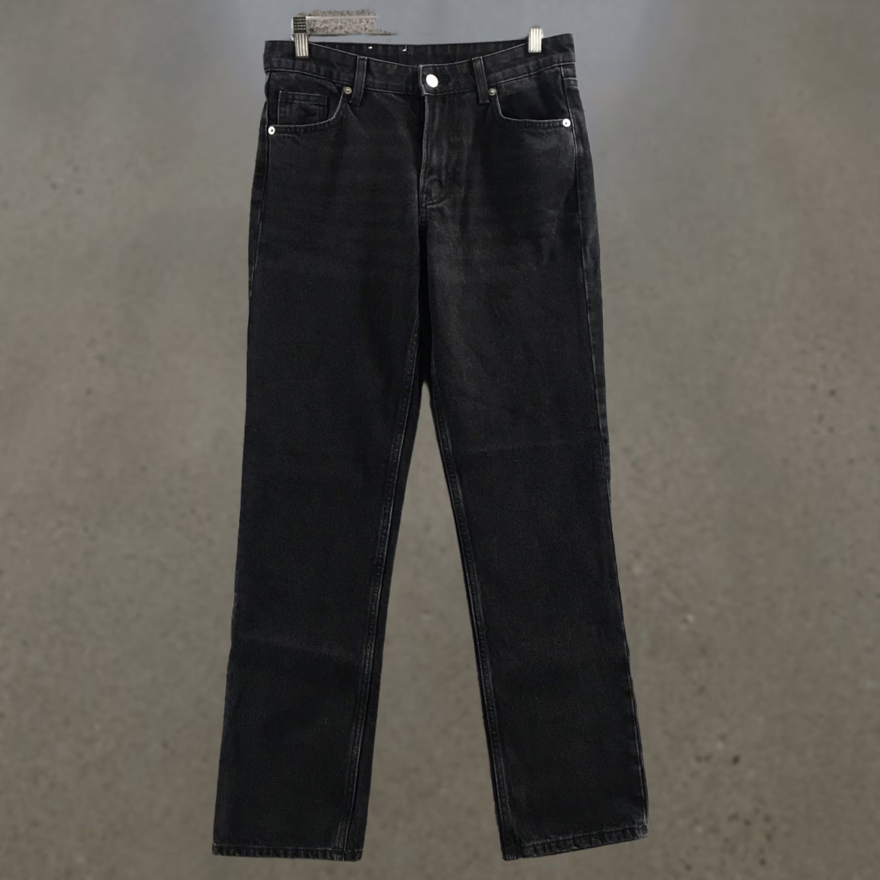 H&M H&M Jeans Womens 4 Black Mid Rise Cotton Zip Fly Straight Leg Casual NEW Size 27" / US 4 / IT 40 - 1 Thumbnail