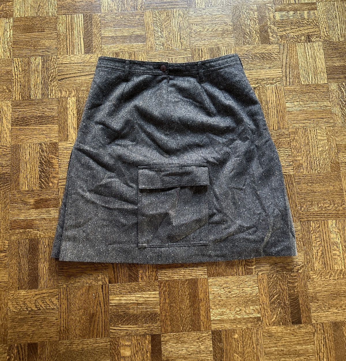 L.L. Bean Vintage L.L. Bean Cargo Pocket Wool Skirt Size 10 Pet Size 30" / US 8 / IT 44 - 3 Thumbnail