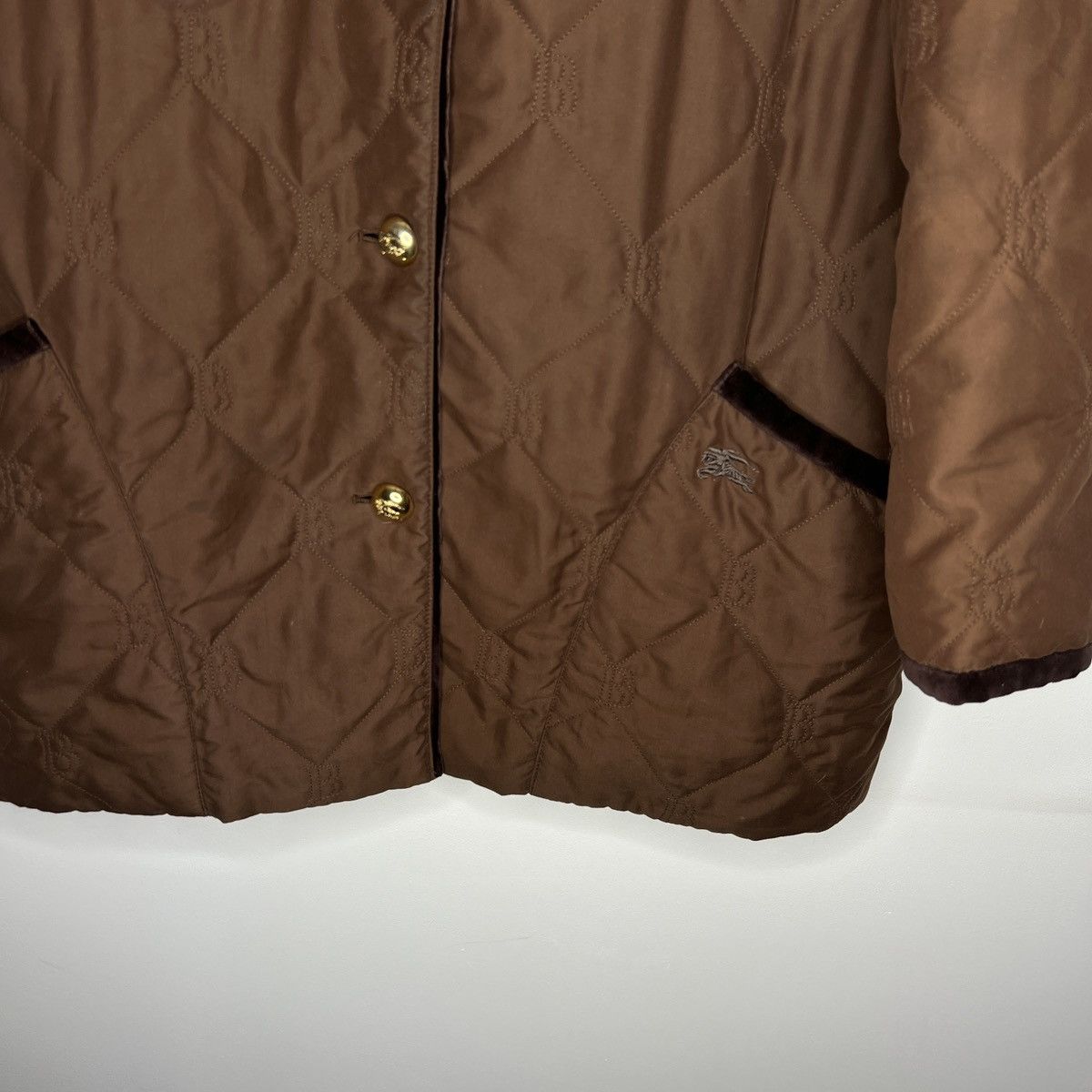 Burberry Vintage Burberry Quilted Brown Coat Jacket Monogram 90s Size US M / EU 48-50 / 2 - 5 Thumbnail