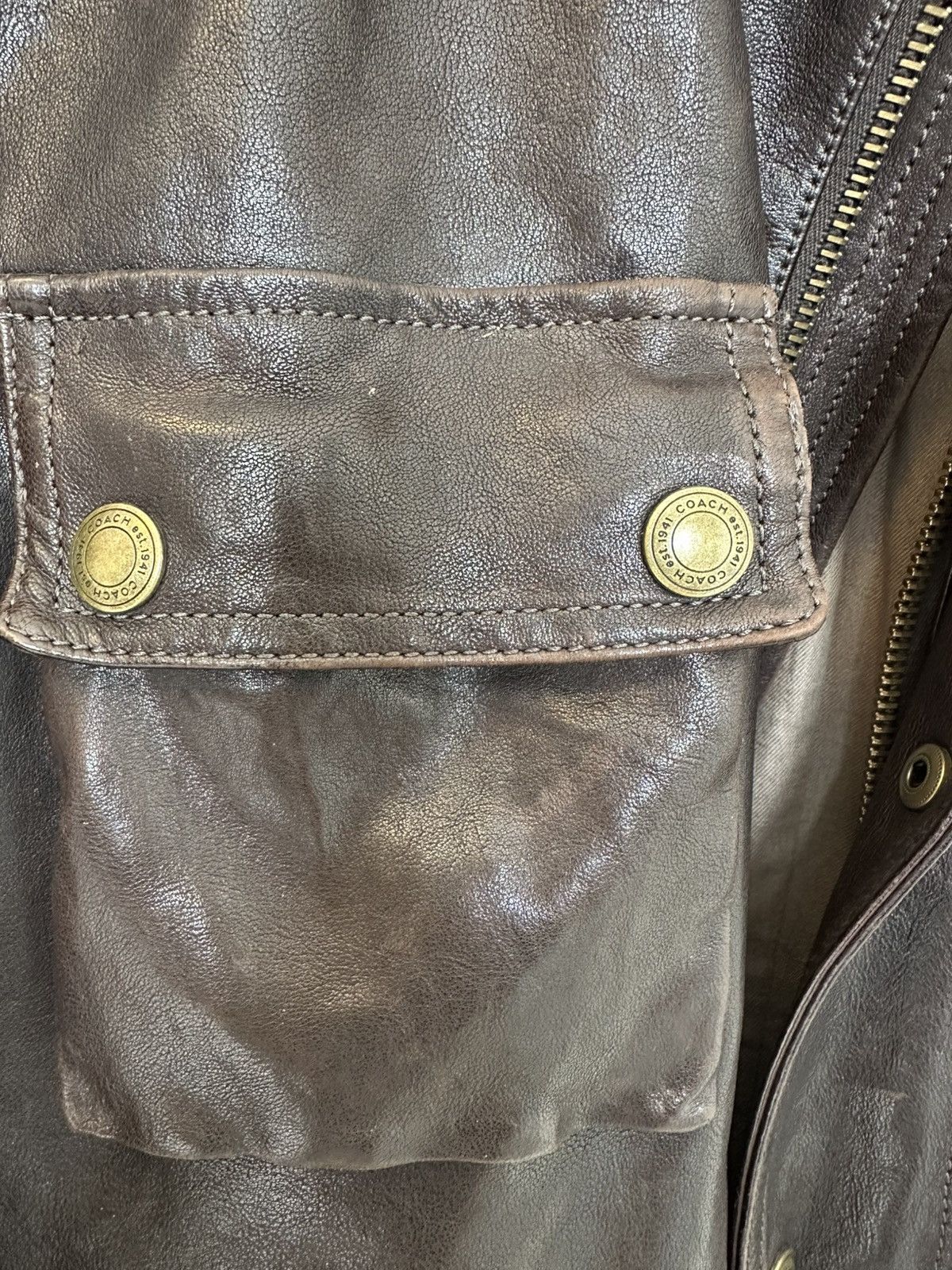 Coach Men’s Coach Leather Jacket Size US L / EU 52-54 / 3 - 4 Thumbnail