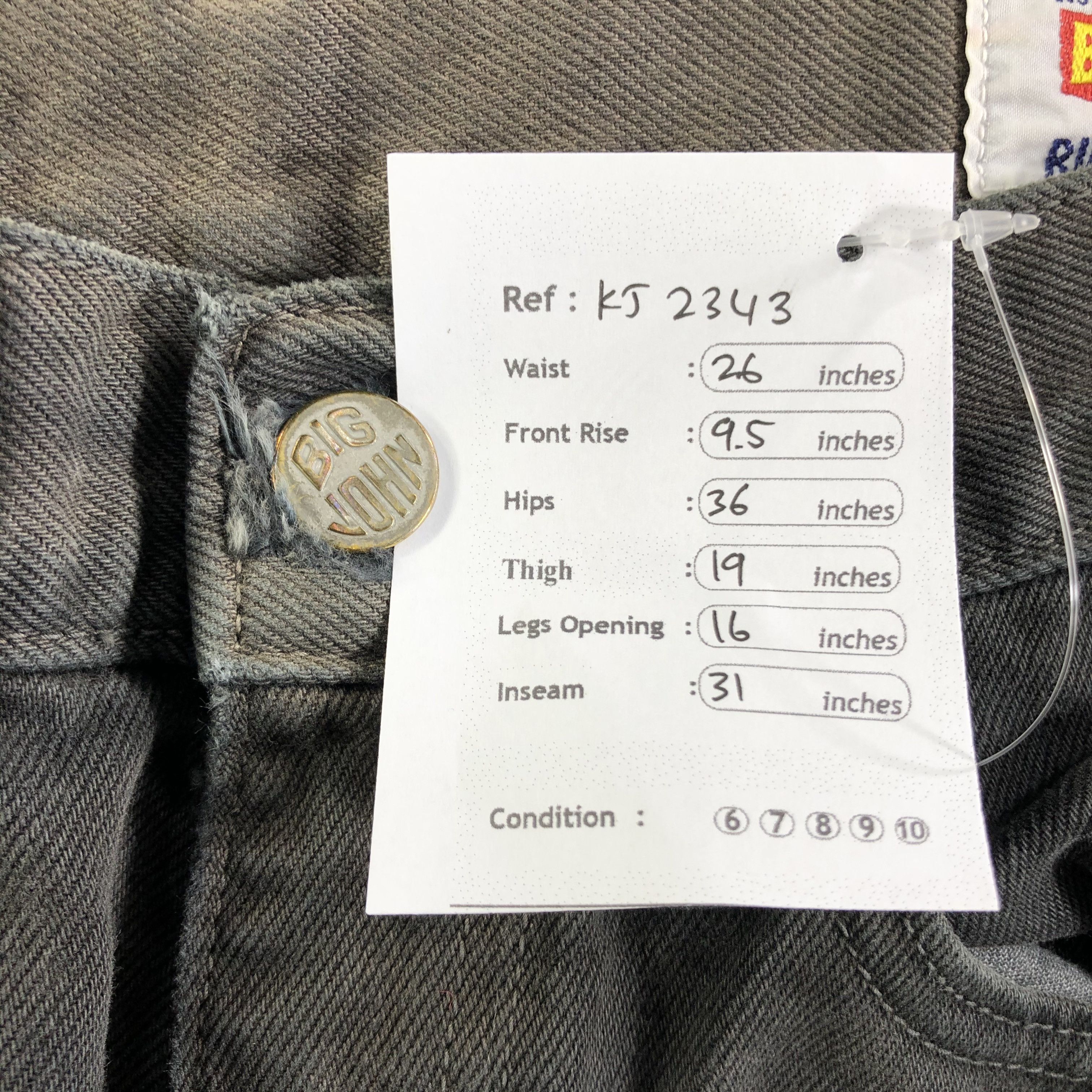 Big John Vintage Big John Jeans Faded Black Denim KJ2343 Size US 26 / EU 42 - 11 Thumbnail