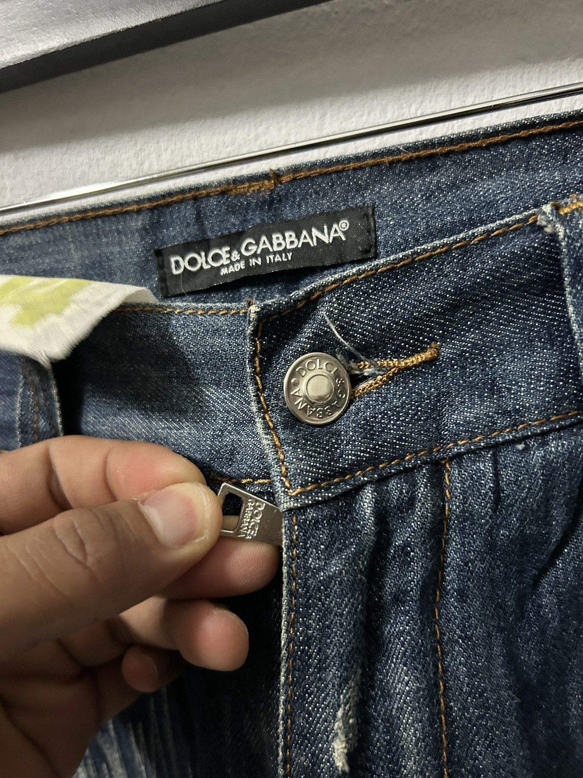 Dolce & Gabbana Dolce gabbana vertical ribbed jeans distressed look Size US 33 - 4 Thumbnail