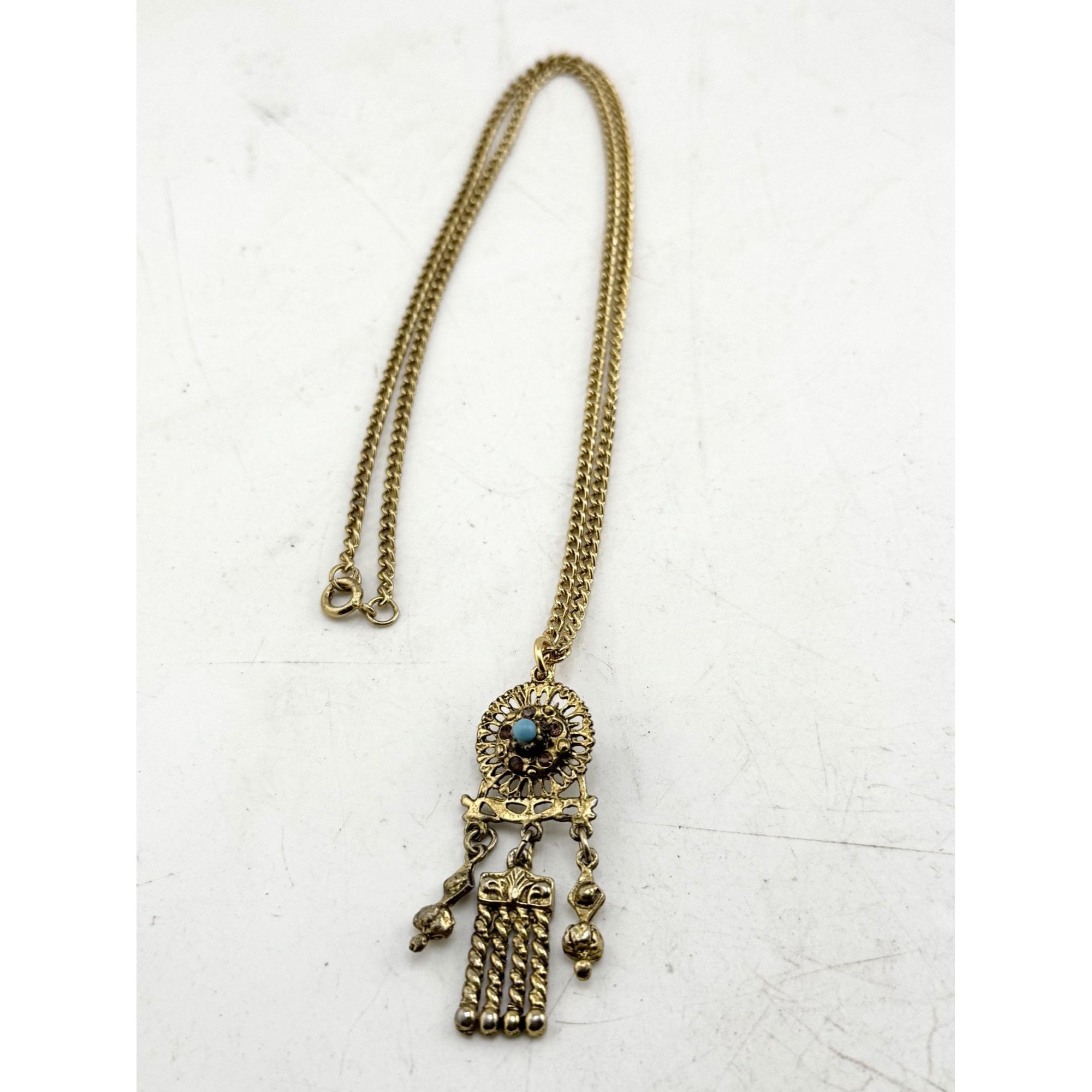 Vintage Vintage gold tassel chain necklace Size ONE SIZE - 1 Thumbnail