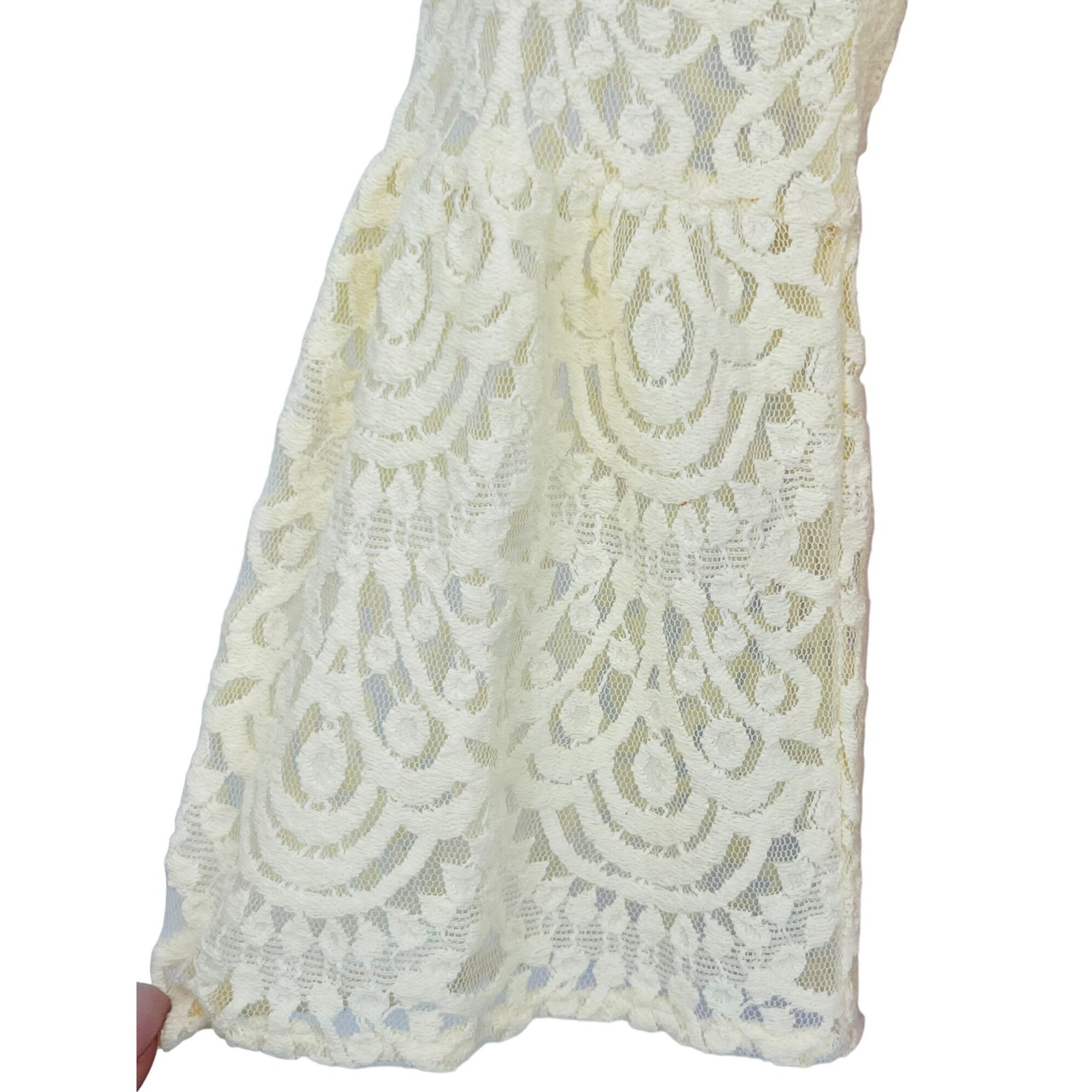 Other Mixed Print Lace Bell Sleeve Mini Dress | Boho Coastal Cowgi Size S / US 4 / IT 40 - 4 Thumbnail