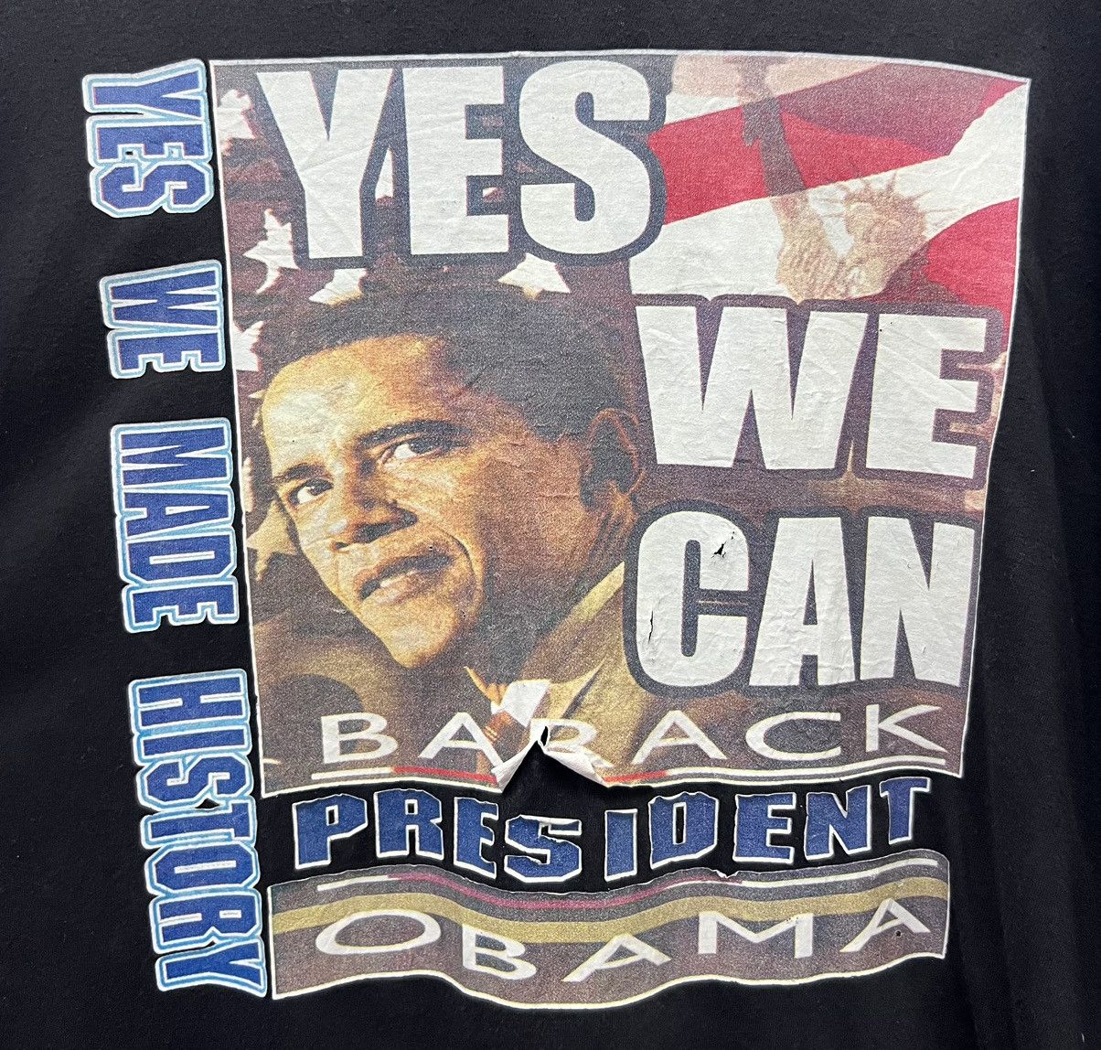 Vintage VINTAGE YES WE MADE HISTORY PRESIDENT BARACK OBAMA SHIRT Size US L / EU 52-54 / 3 - 4 Thumbnail