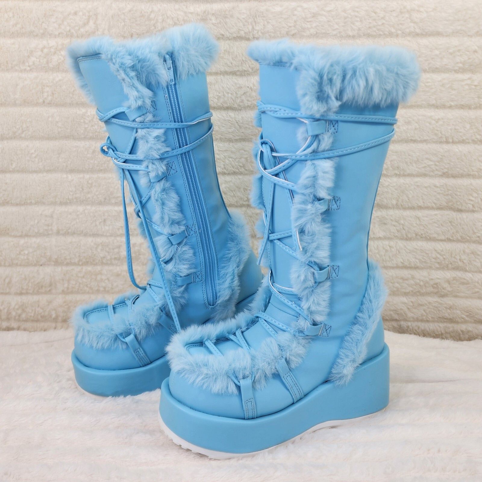 Other Cubby 311 Stomper Baby Blue Platform Pastel Goth Punk Knee B Size US 10 / IT 40 - 1 Thumbnail