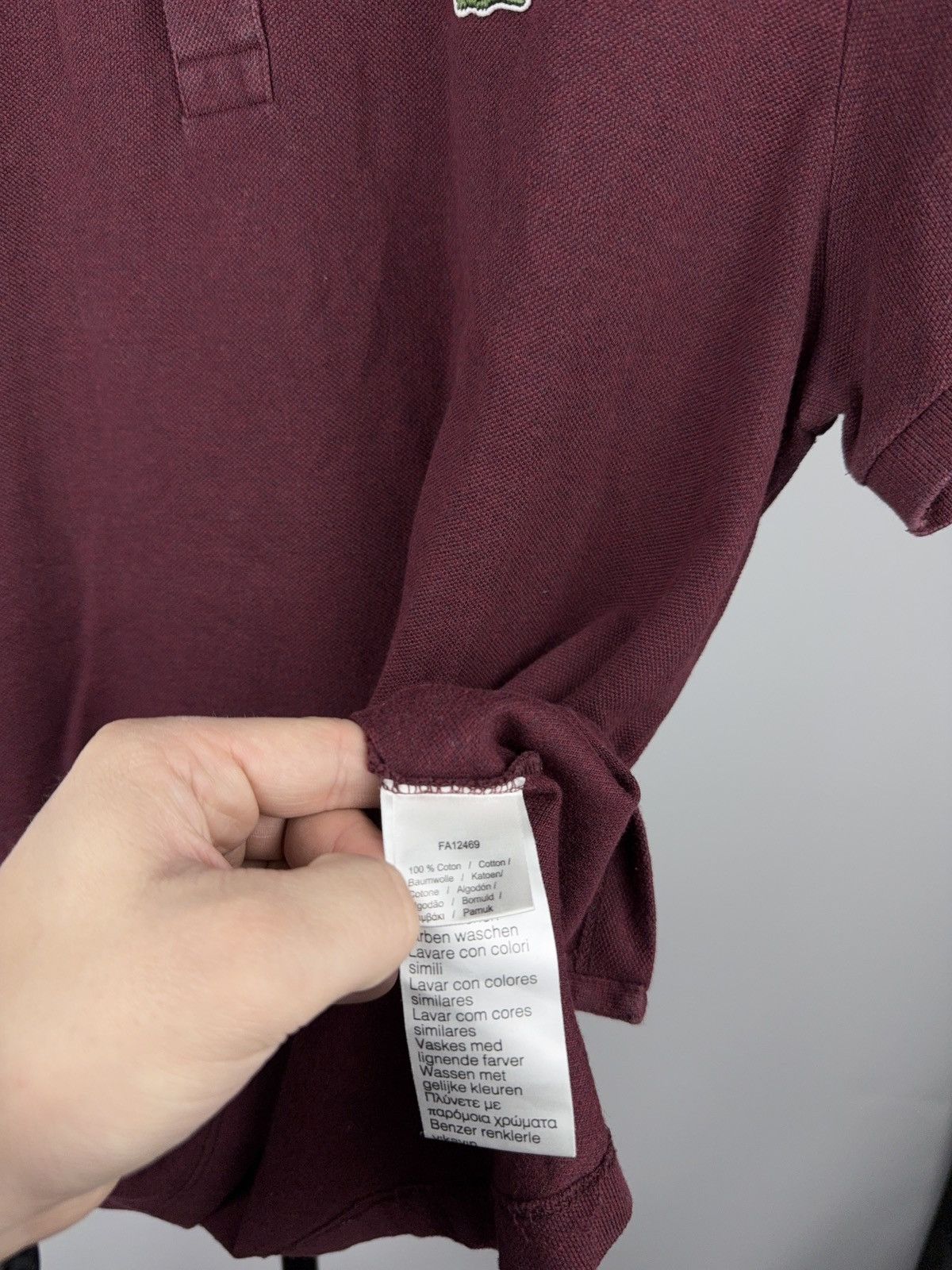 Lacoste Luxury Lacoste Burgundy Polo Shirt Classic Crocodile Logo Size US XL / EU 56 / 4 - 8 Thumbnail