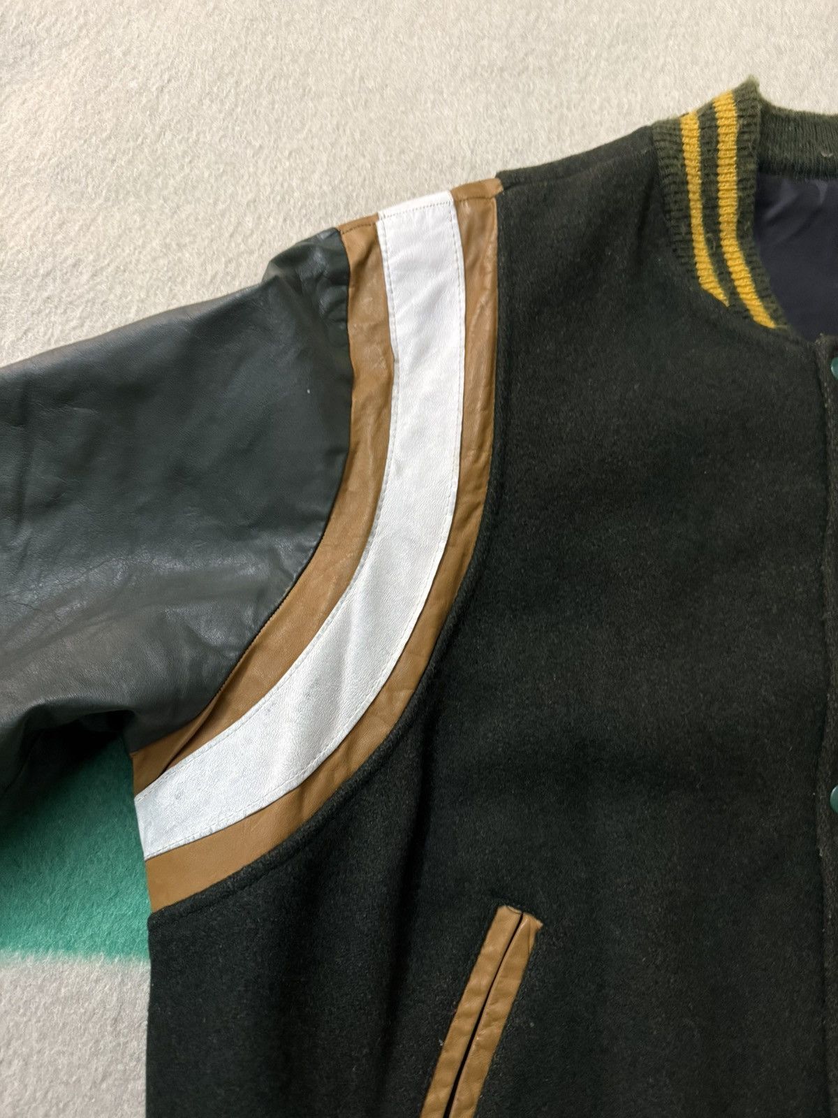 Vintage Vintage 60s 70s SL Teddy Varsity Jacket Small Saint Laurent Size US S / EU 44-46 / 1 - 5 Thumbnail