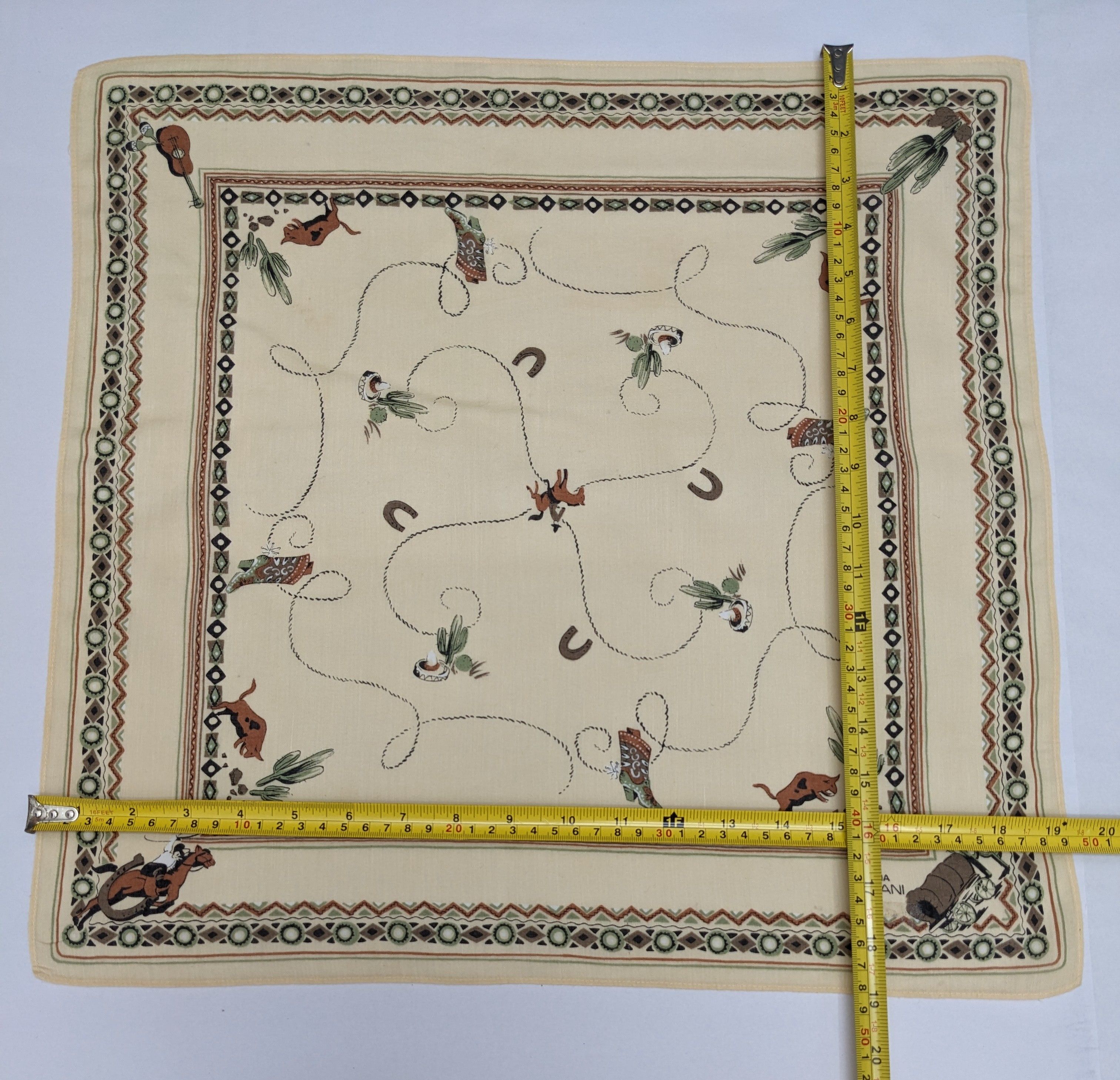 Other Figlia Domani Western Cowboy Bandana Cactus Horse Bull Size ONE SIZE - 4 Thumbnail