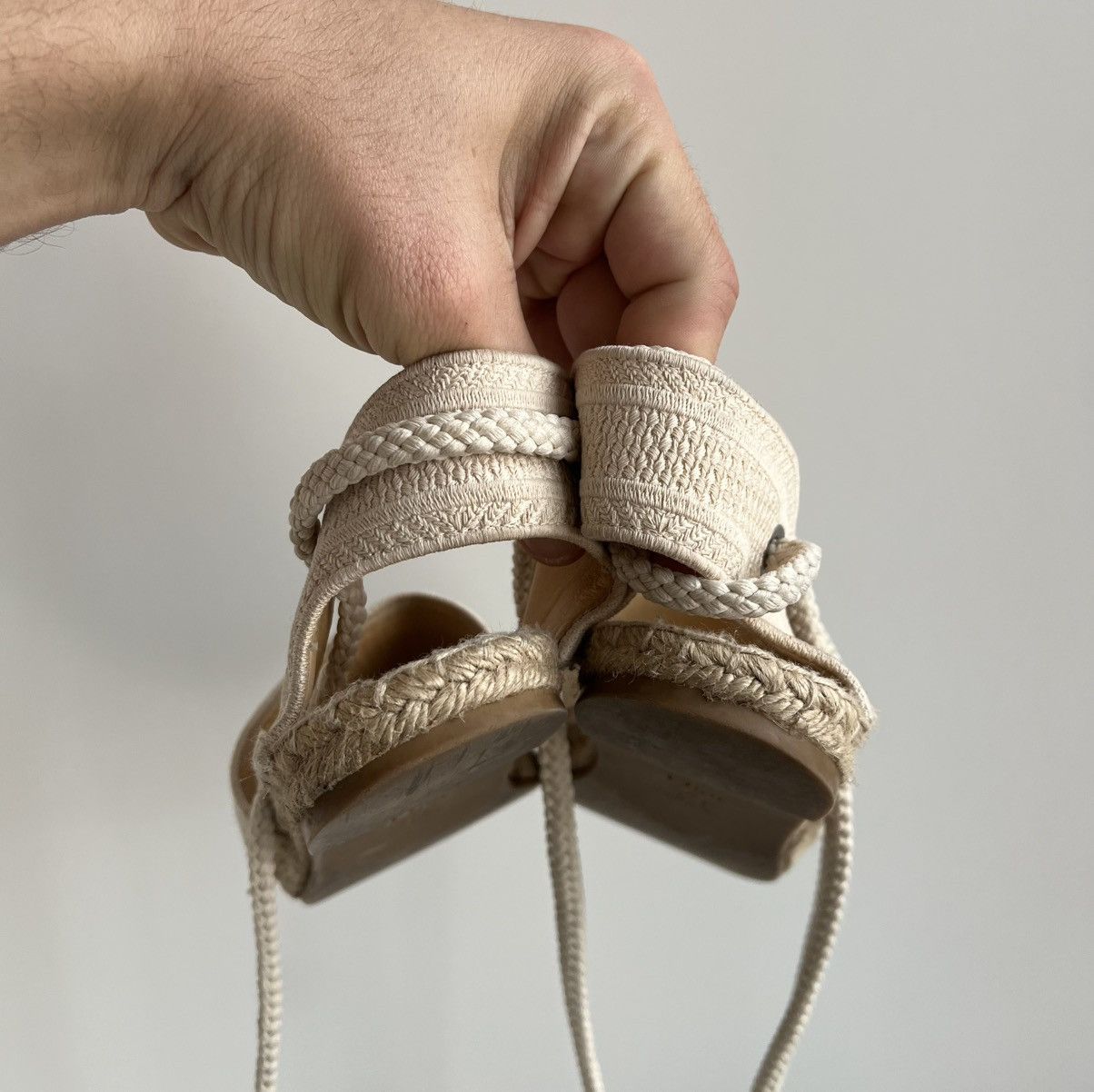 Christian Dior Monsieur × Dior Christian Dior Canvas Embroidered Beige Espadrilles Sandals Size US 10 / IT 40 - 10 Thumbnail