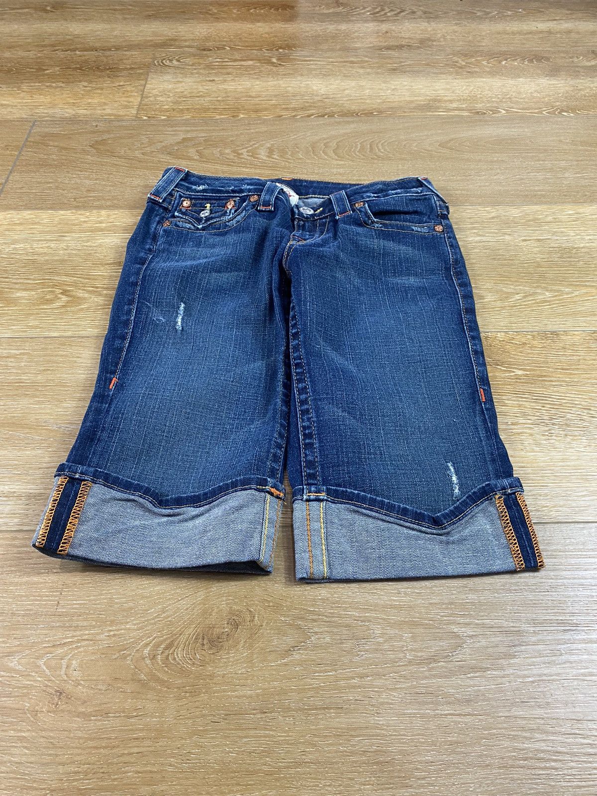 True Religion Vintage Y2K True Religion Lowrise Blue Jean Shorts Size 28" / US 6 / IT 42 - 3 Thumbnail