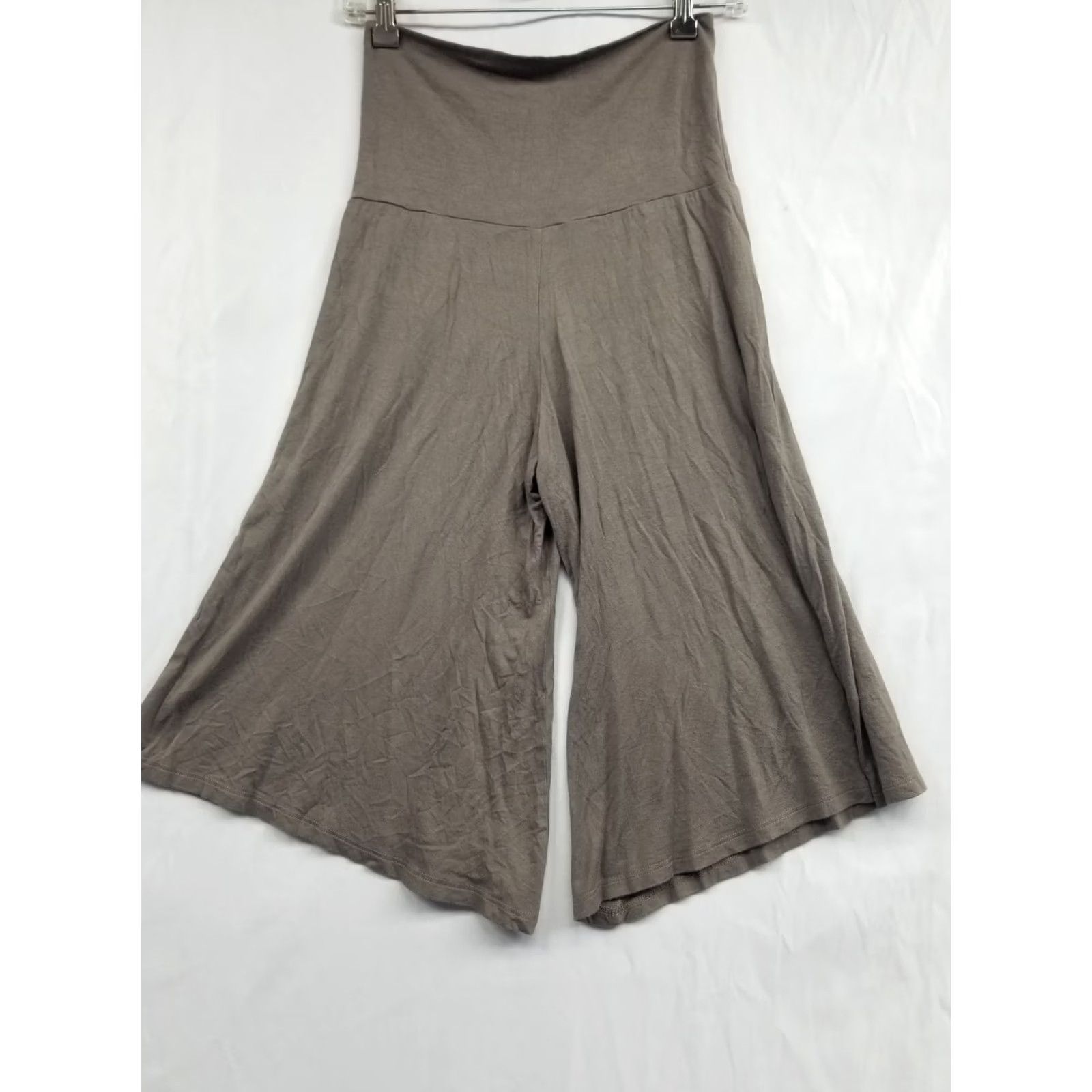 Vintage Urim Pants Sweatpants Women Small Beige Stretch Rayon Spandex Cropped Made in USA USA Size 28" / US 6 / IT 42 - 2 Thumbnail