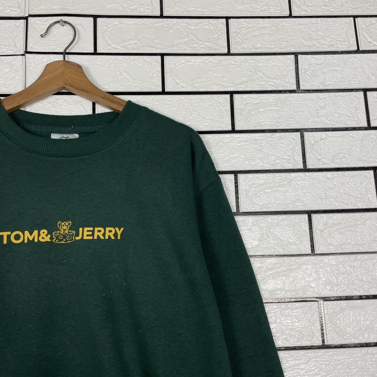 Japanese Brand Tom And Jerry Green Sweatshirt Size US L / EU 52-54 / 3 - 5 Thumbnail