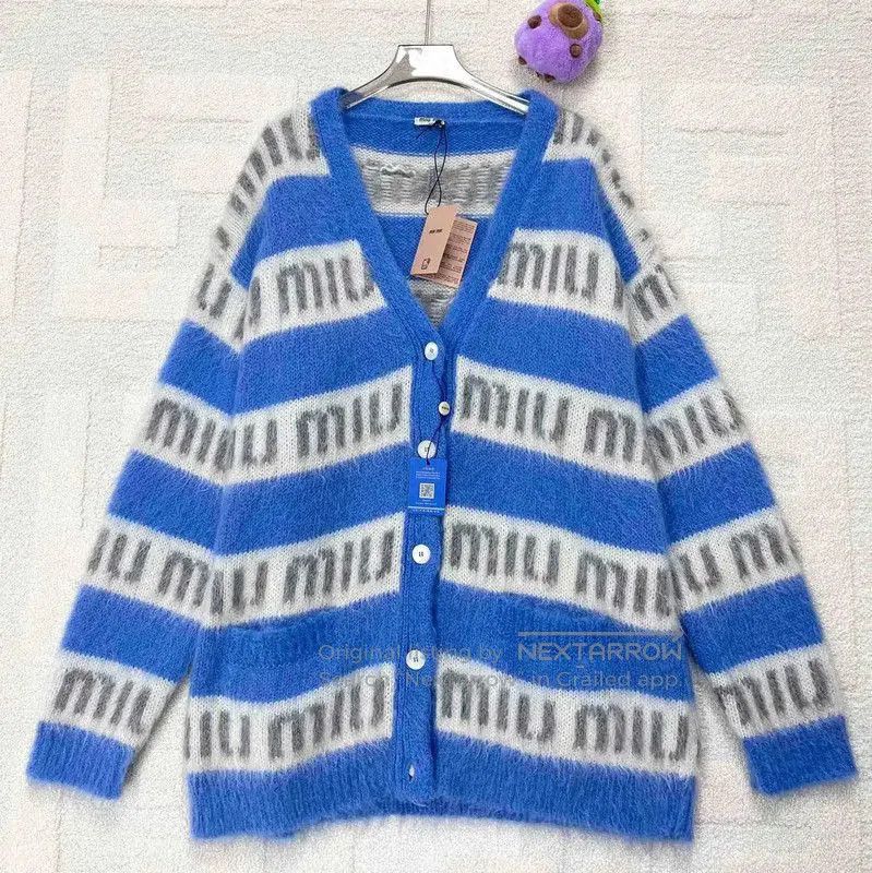 Miu Miu Miu Miu Blue Women's Cardigan Sweater . Size XS / US 0-2 / IT 36-38 - 1 Thumbnail