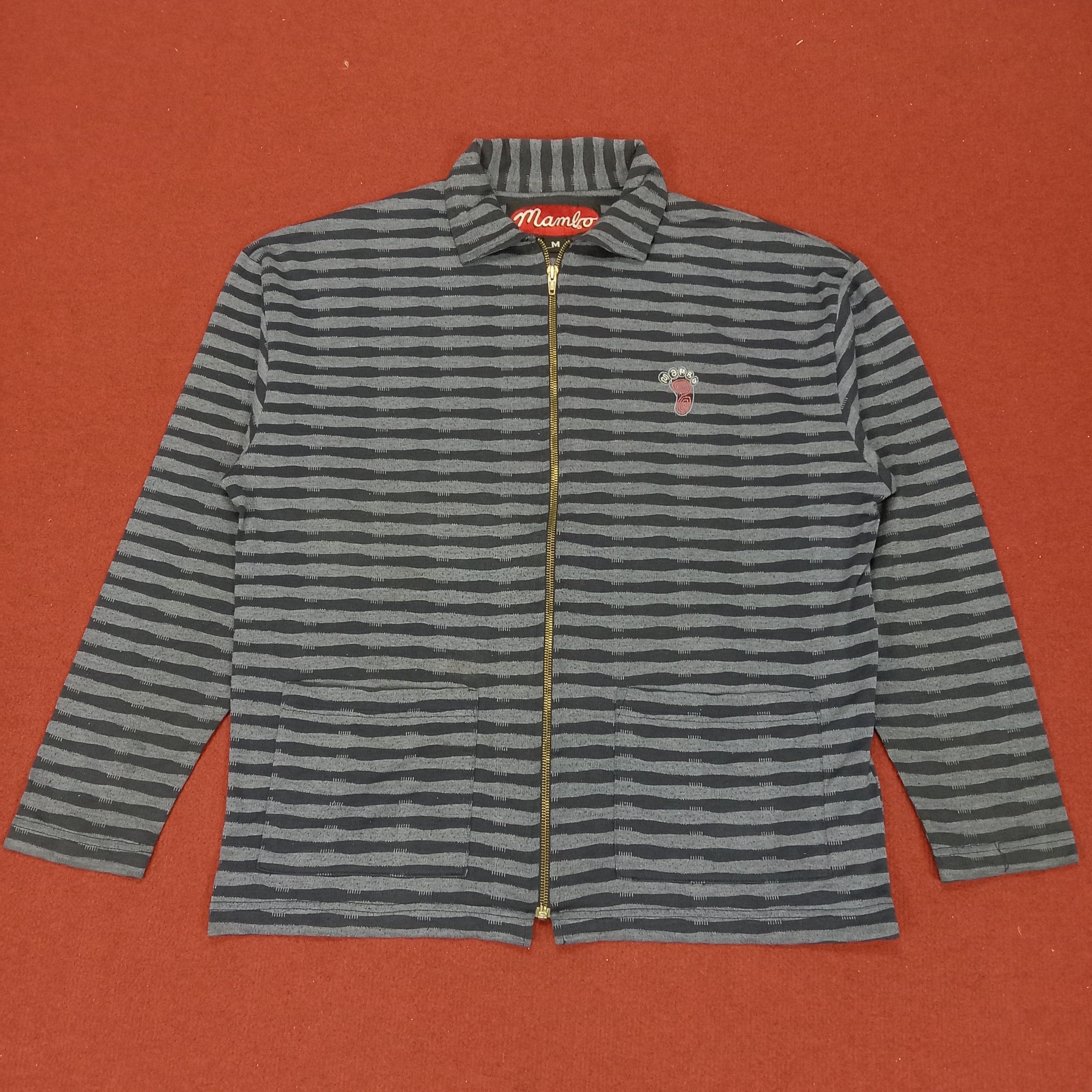 Mambo × Vintage Mambo Surfing Streetwear Style Stripes Design Sweater Size US L / EU 52-54 / 3 - 1 Thumbnail