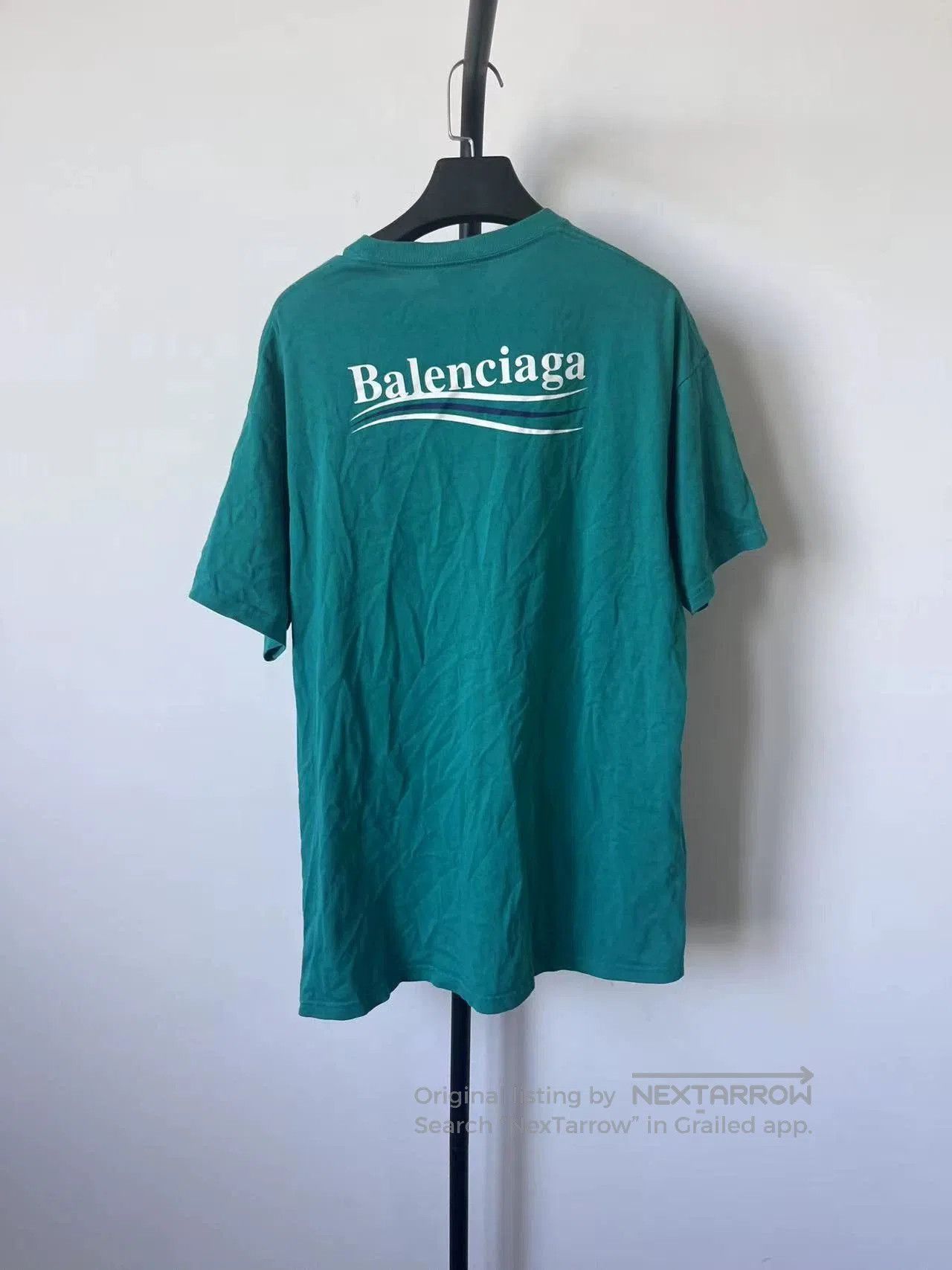 Balenciaga Balenciaga Logo Print Green Short Sleeve T-Shirt. Size US S / EU 44-46 / 1 - 2 Thumbnail