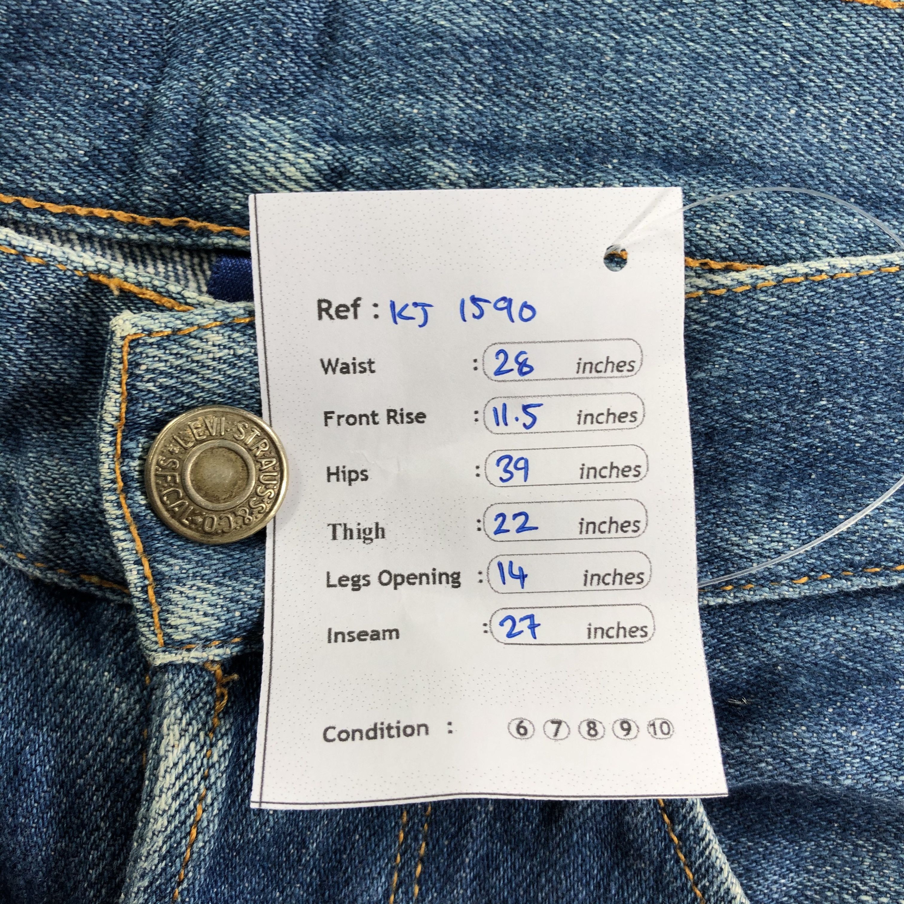 Levi's Vintage Levis Jeans Faded Blue Denim KJ1590 Size US 28 / EU 44 - 10 Thumbnail