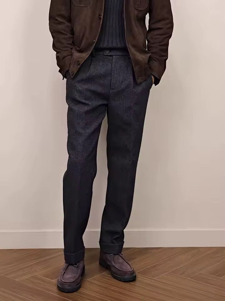 Other Casual Wool Blend Italian Style Straight Pants Vintage Size US 30 / EU 46 - 3 Thumbnail