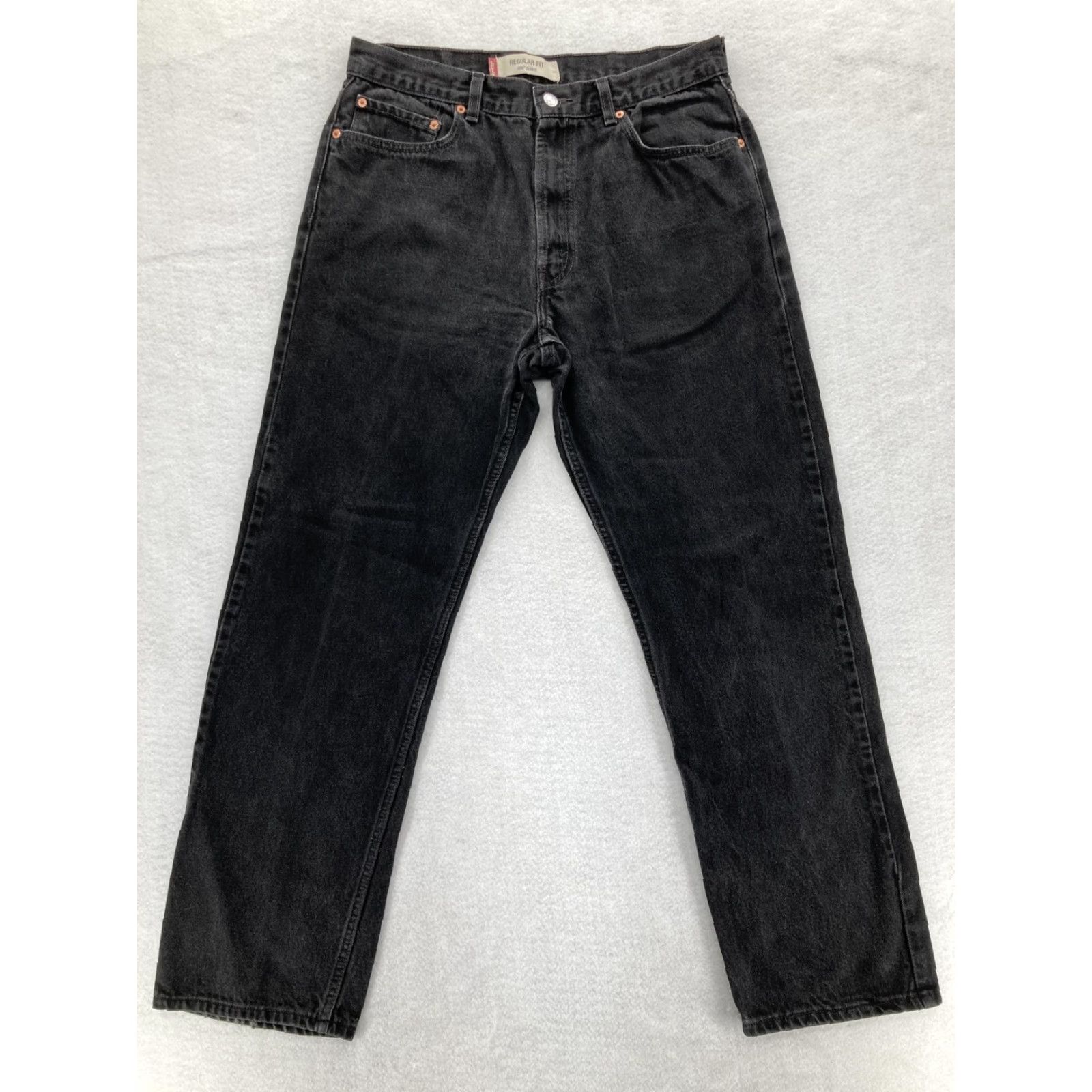 Levi's VINTAGE Levi's 505 Jeans Mens 36x32 Regular Fit Straight Leg Black Denim 2004 Y2K Size US 36 / EU 52 - 2 Thumbnail