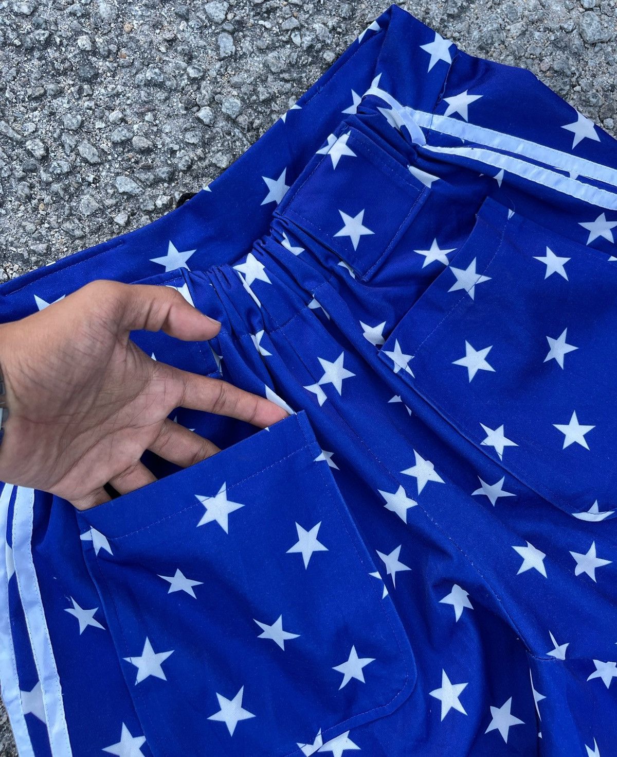 Japanese Brand Speed Orange Full Print Star Drop-Crotch Pants Size US 30 / EU 46 - 8 Thumbnail