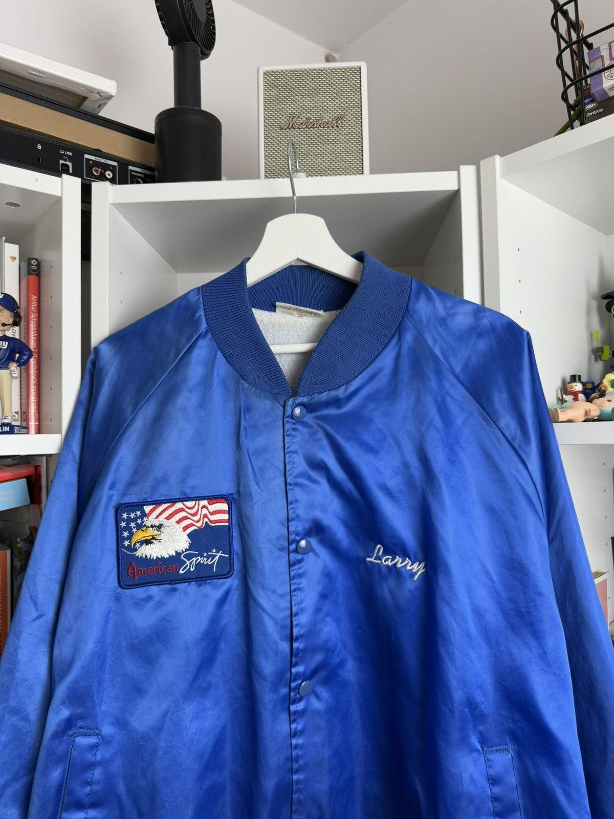 Auburn Sportswear × Vintage Vintage 90s Auburn sportswear satin american flag jacket XXL Size US XXL / EU 58 / 5 - 5 Thumbnail