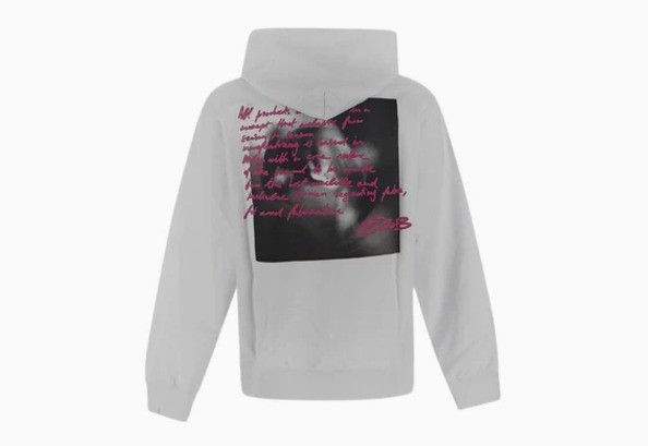 Off-White o1gr1nt1124 Tornado Type Slim Hoodie in White Size US M / EU 48-50 / 2 - 2 Thumbnail