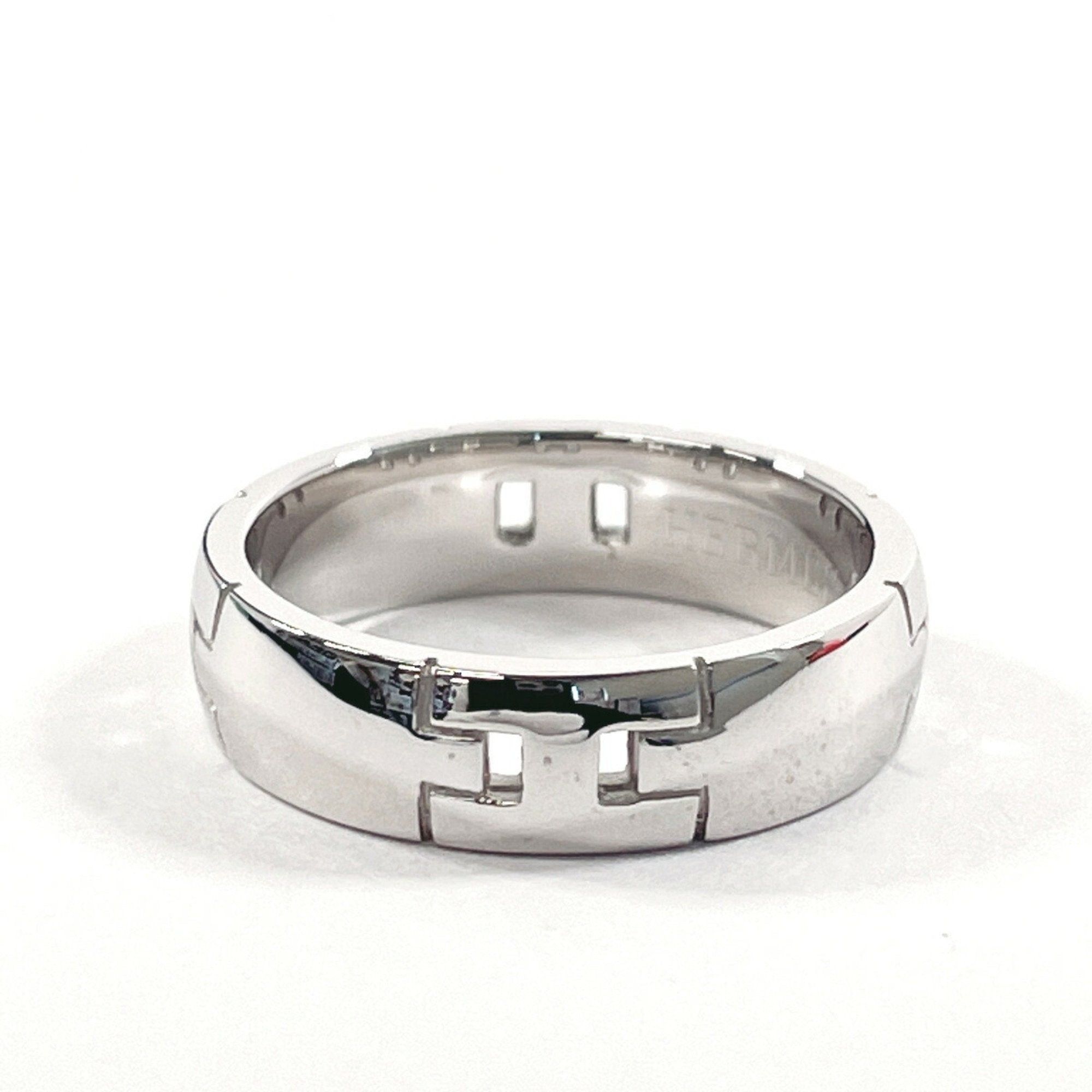 image of Hermes Hercules Used Rings K18 White Gold Women's Silver