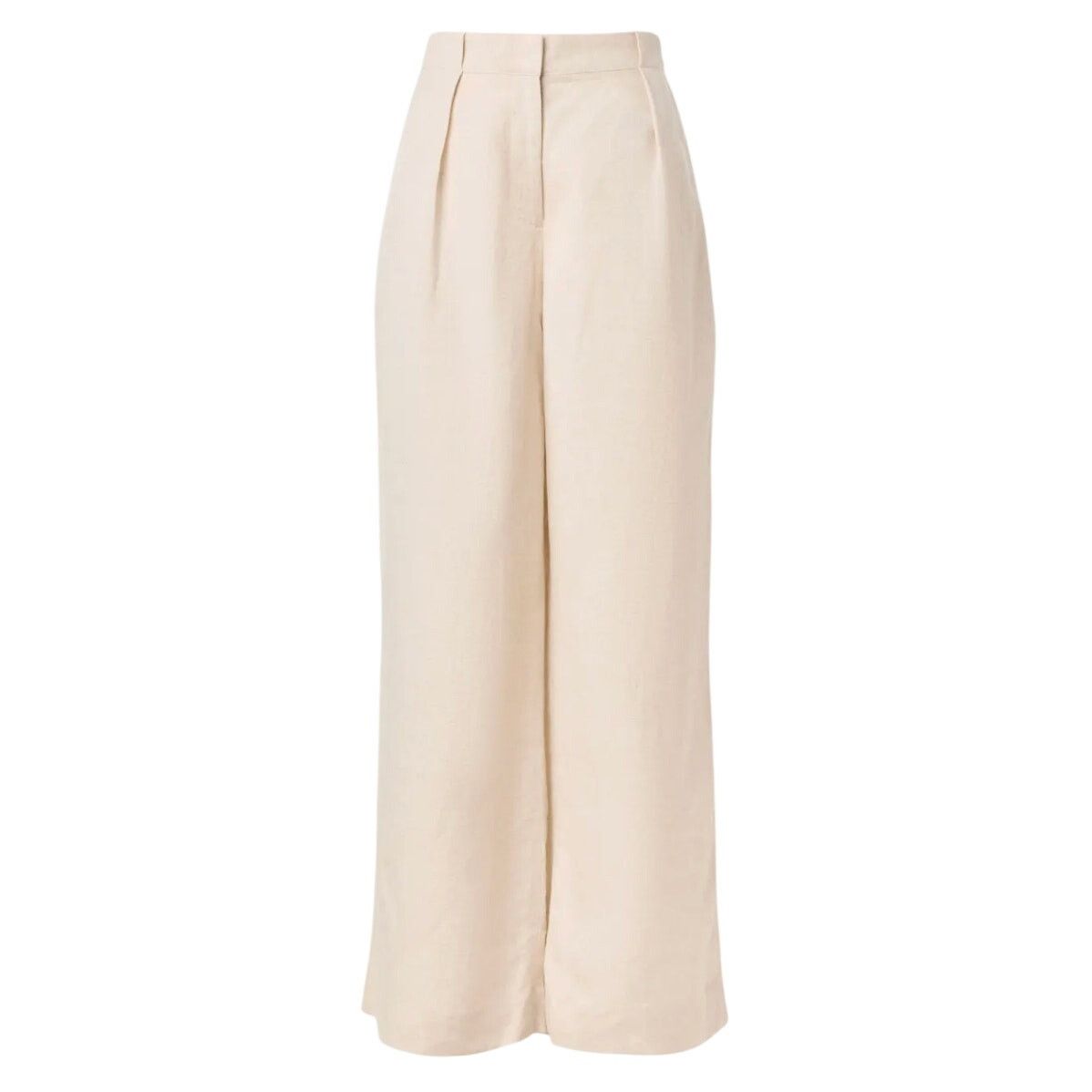 Club Monaco Wide Leg Linen Blend Trouser in Beige Size US 6