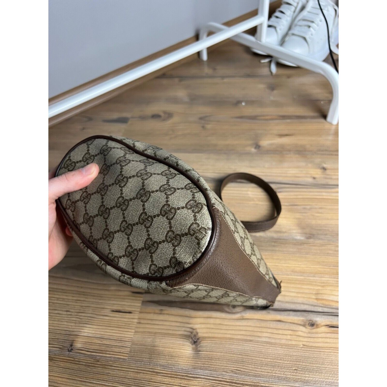 Gucci MINT! GUCCI Old GG Supreme Sherry Line Shoulder Bag Brown 40 Size ONE SIZE - 6 Thumbnail