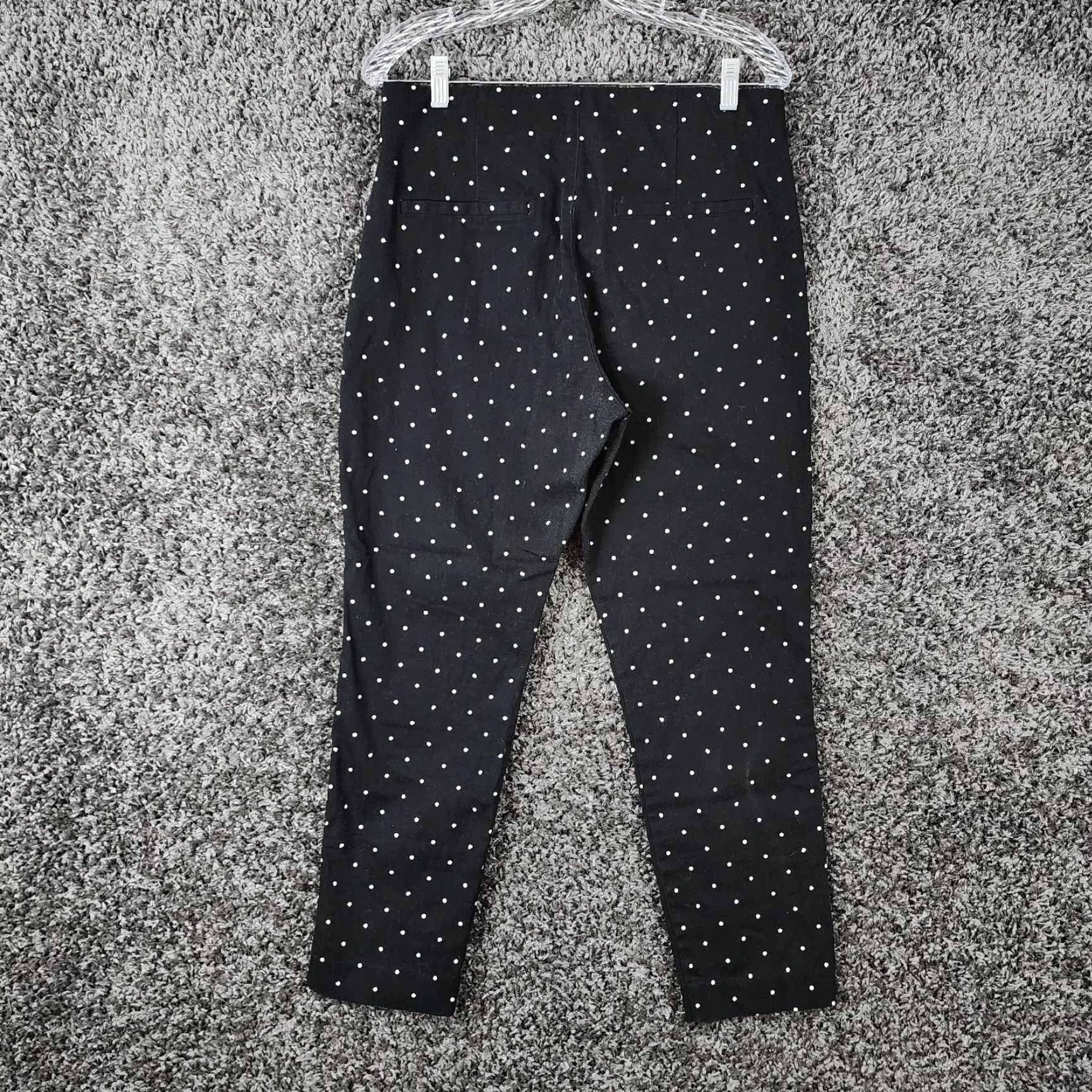 Old Navy Old Navy Dress Pants Womens Black Polka Dot Side Zip Elastic Waist Size 12 Size 34" / US 12 / IT 48 - 7 Thumbnail