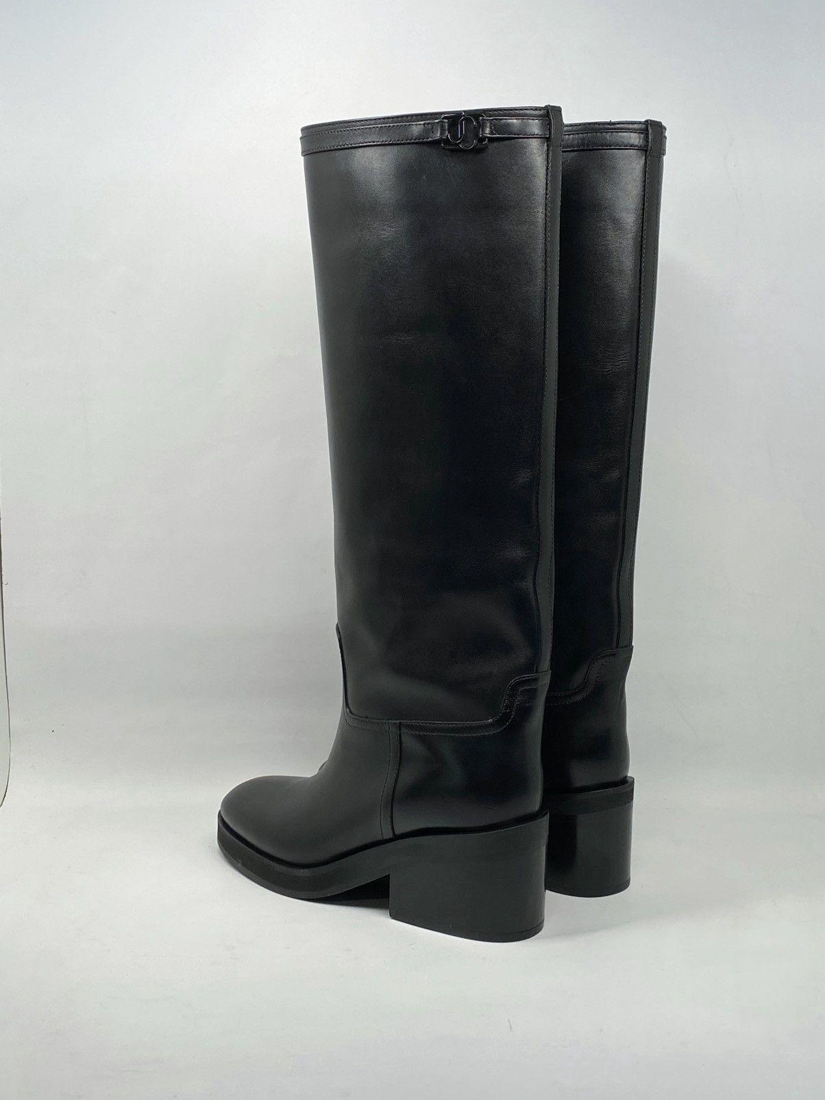 Jimmy Choo Jimmy Choo Yasmin 70 Block Heel Leather Boots size 36 Size US 6 / IT 36 - 7 Thumbnail