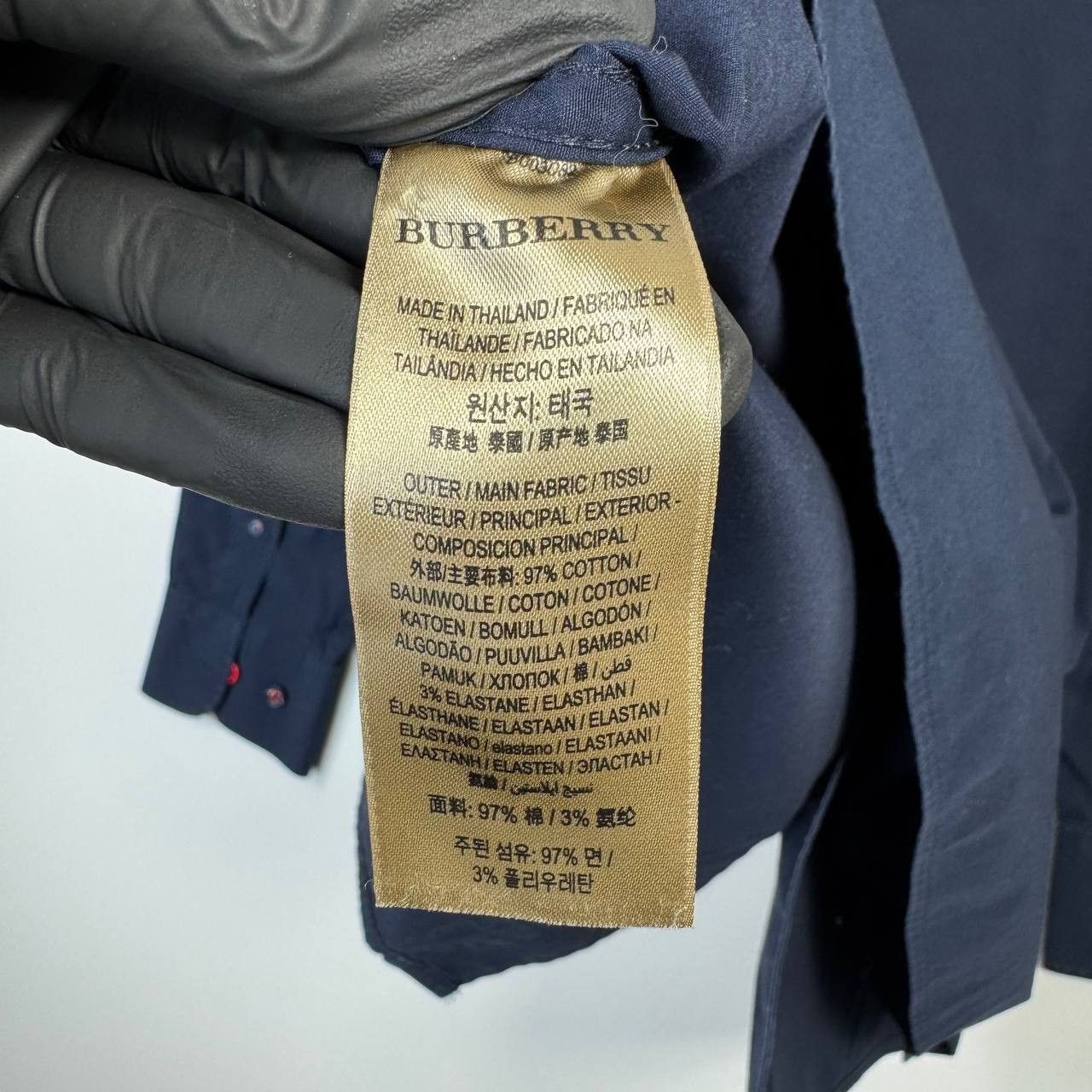 Burberry Burberry London Button Up Shirt Navy Long Sleeve Mens Size L Size US M / EU 48-50 / 2 - 6 Thumbnail
