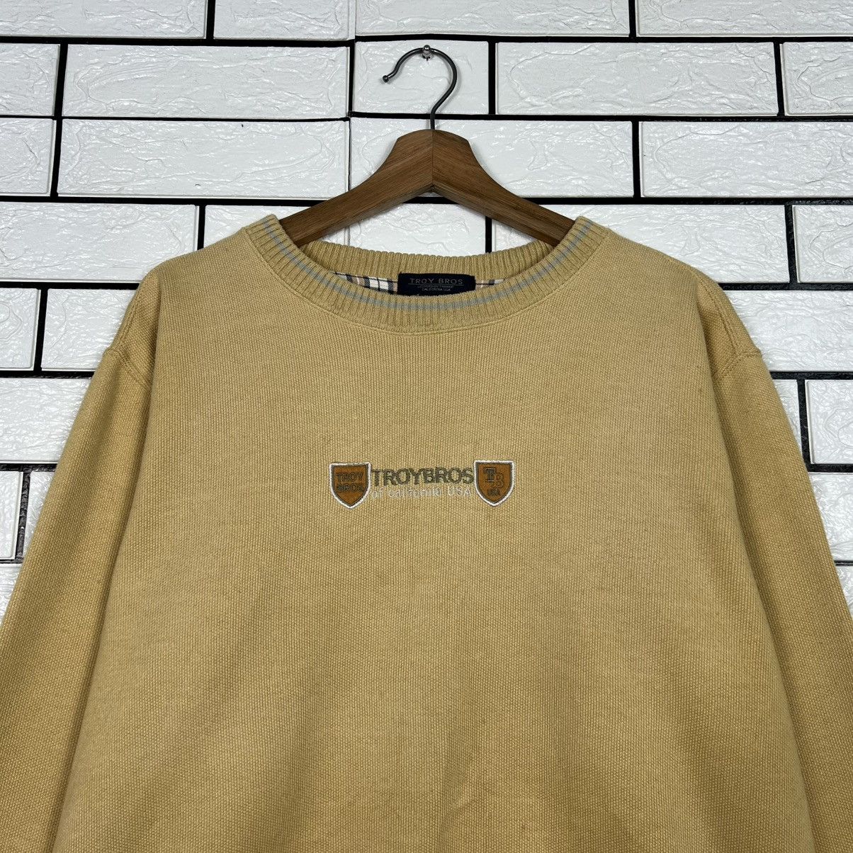 Japanese Brand Vintage TROY BROS Center Logo Crewneck Sweatshirt #4226-C192 Size US M / EU 48-50 / 2 - 2 Thumbnail