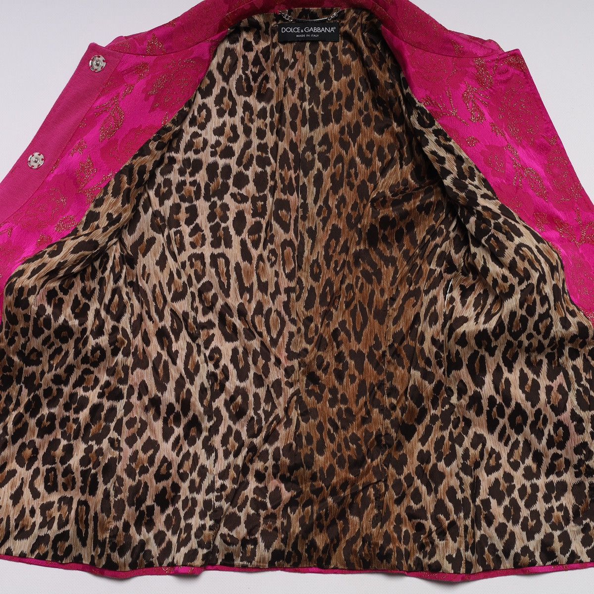 Dolce & Gabbana Dolce Gabbana Tuxedo Jacquard Blazer Silk Pink Jacket Flower Size XS / US 0-2 / IT 36-38 - 12 Thumbnail