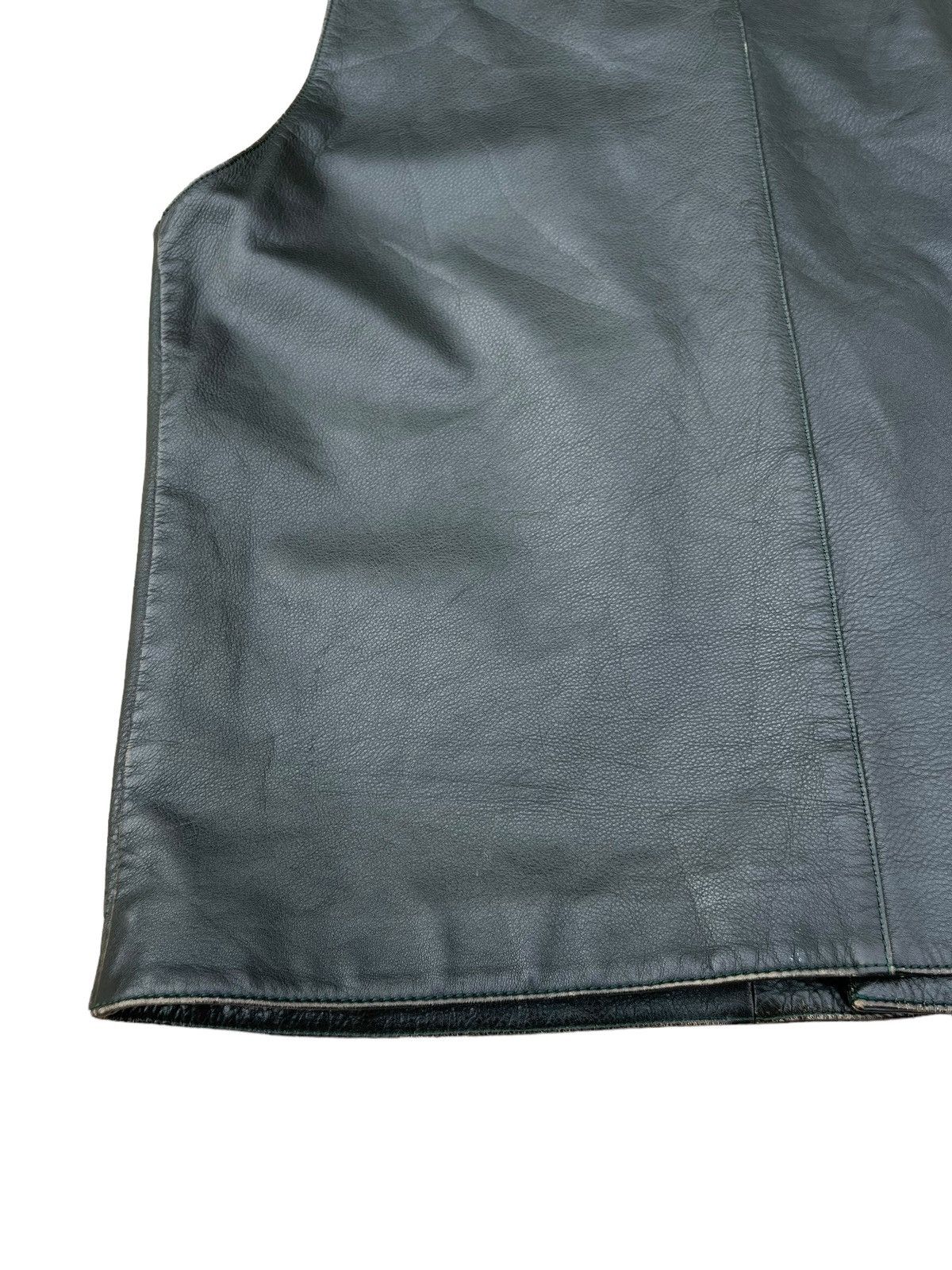 Leather Vintage Pollini Patina Leather Vest Size US L / EU 52-54 / 3 - 19 Thumbnail